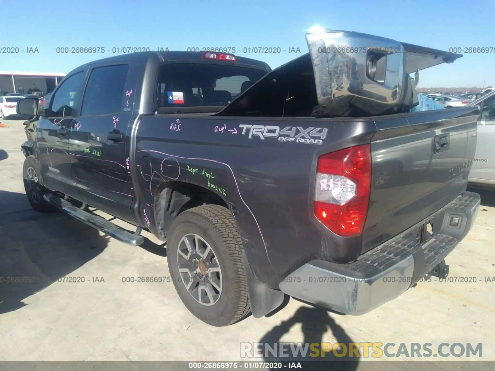 3 Photograph of a damaged car 5TFDY5F19KX796569 TOYOTA TUNDRA 2019