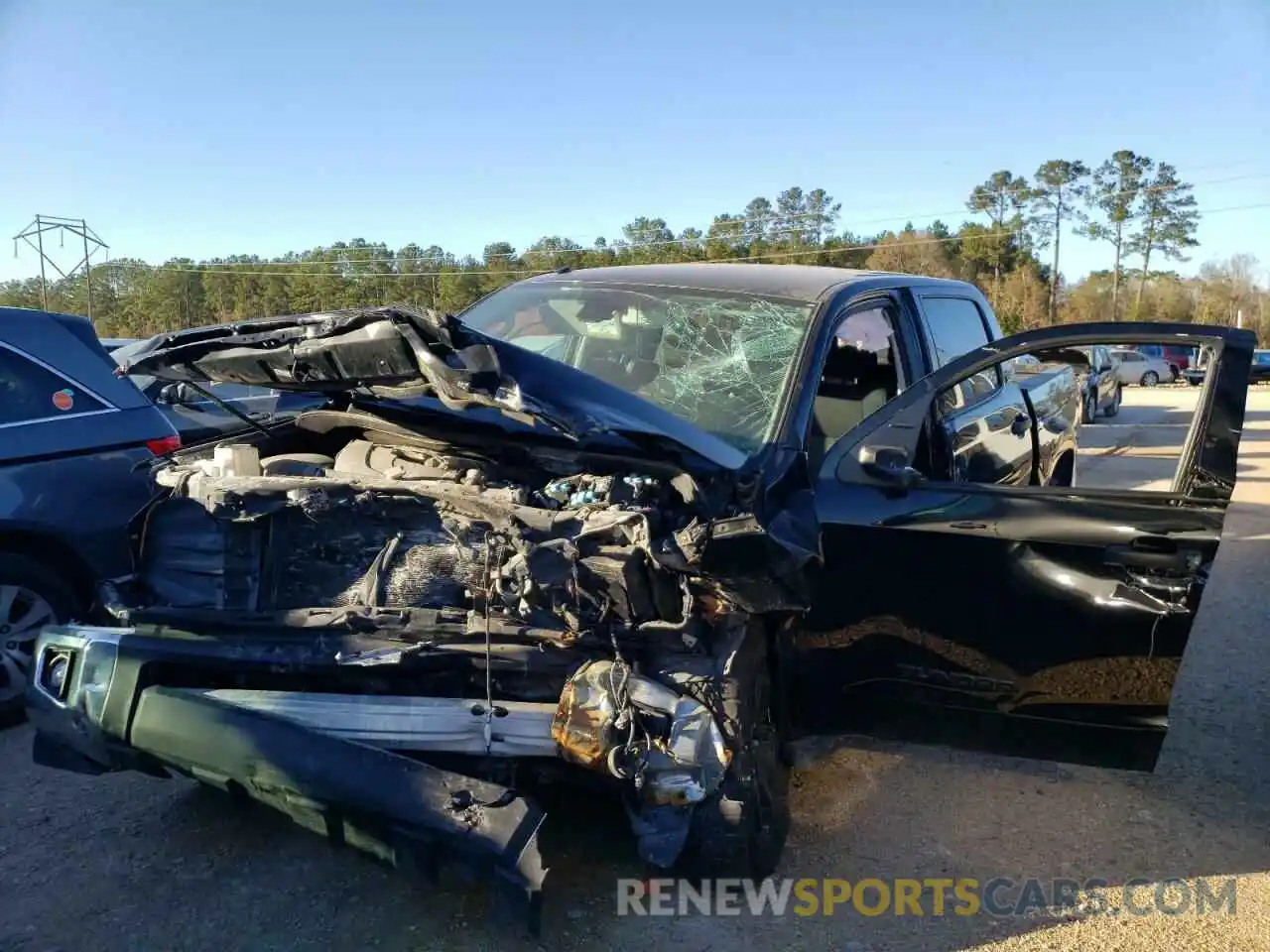 2 Photograph of a damaged car 5TFEM5F10KX143466 TOYOTA TUNDRA 2019