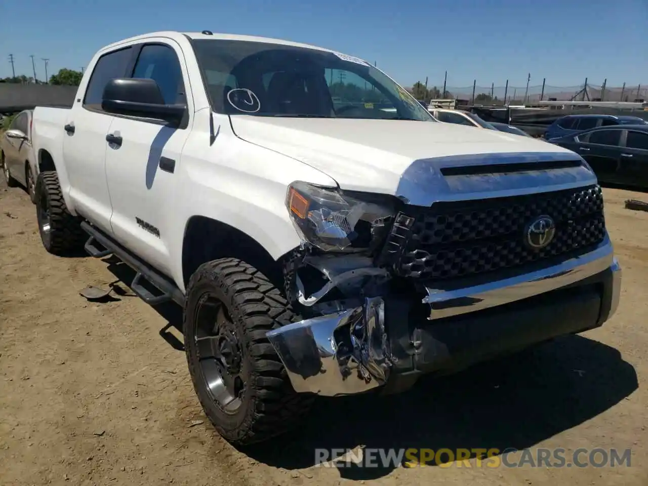 1 Photograph of a damaged car 5TFEY5F12KX253424 TOYOTA TUNDRA 2019