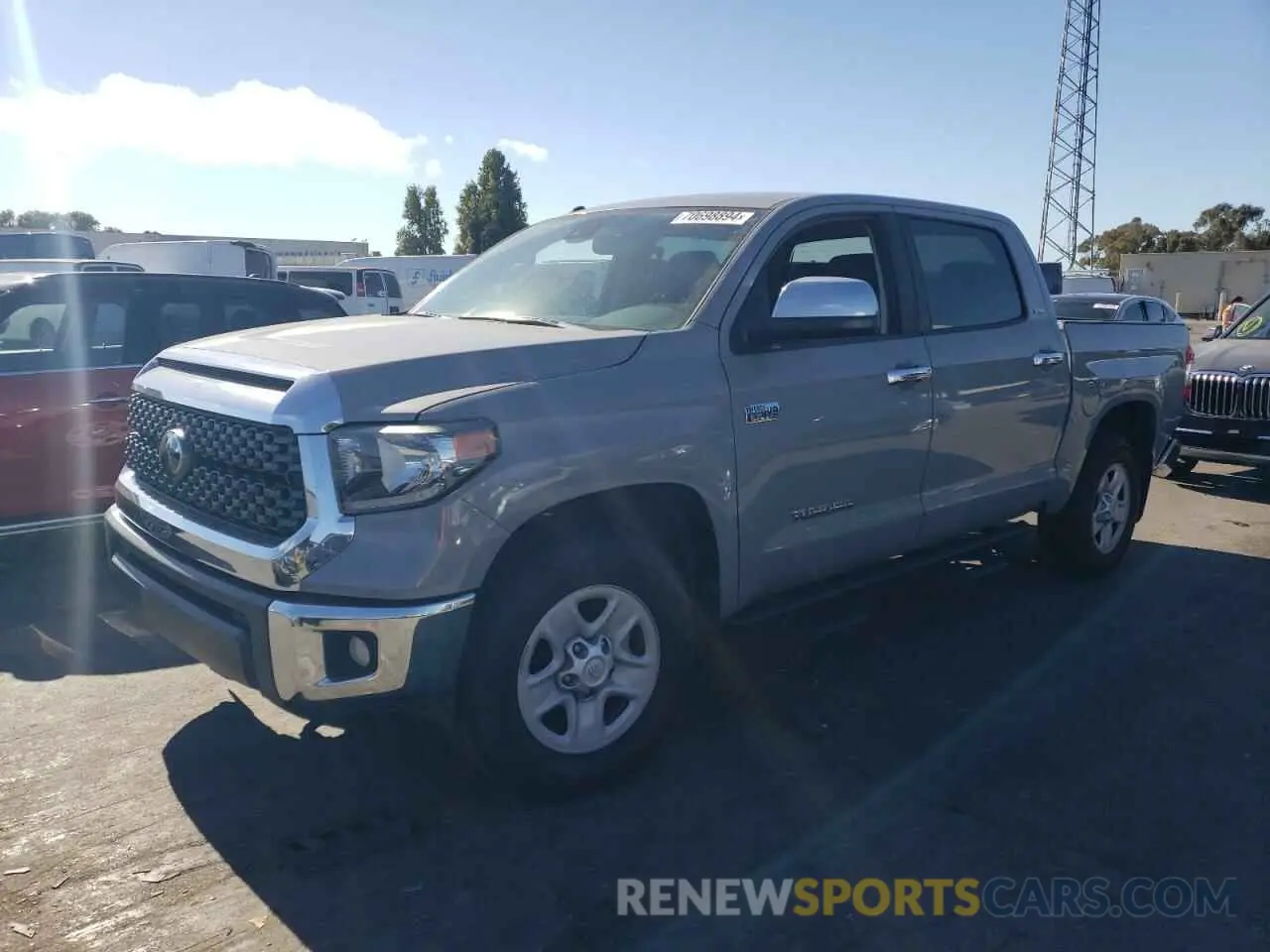 1 Photograph of a damaged car 5TFEY5F13KX250371 TOYOTA TUNDRA 2019