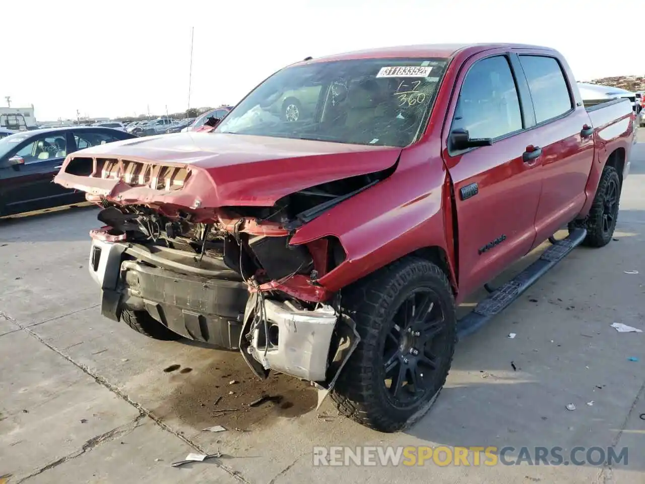 2 Photograph of a damaged car 5TFEY5F17KX250468 TOYOTA TUNDRA 2019