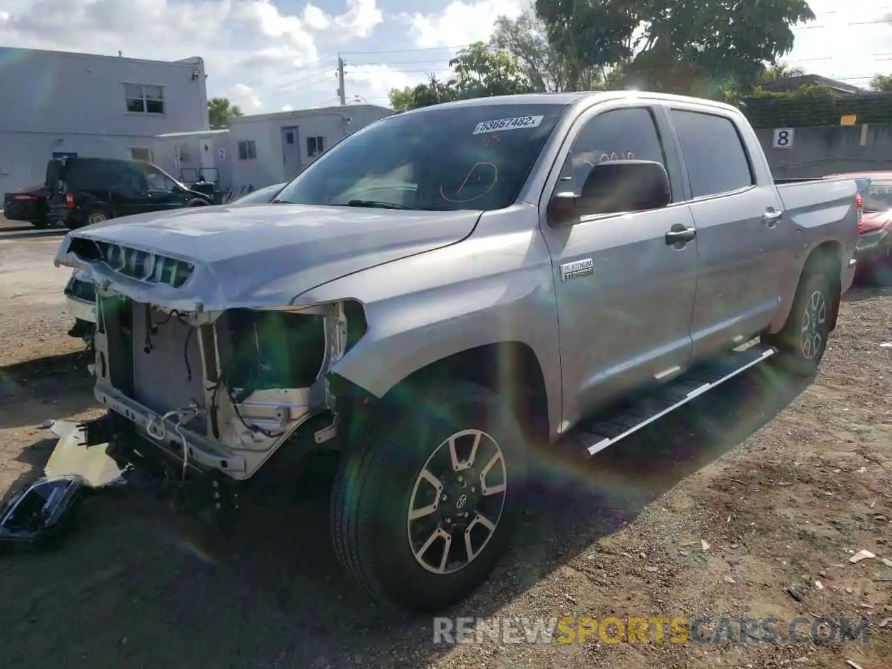 2 Photograph of a damaged car 5TFGY5F15KX254625 TOYOTA TUNDRA 2019