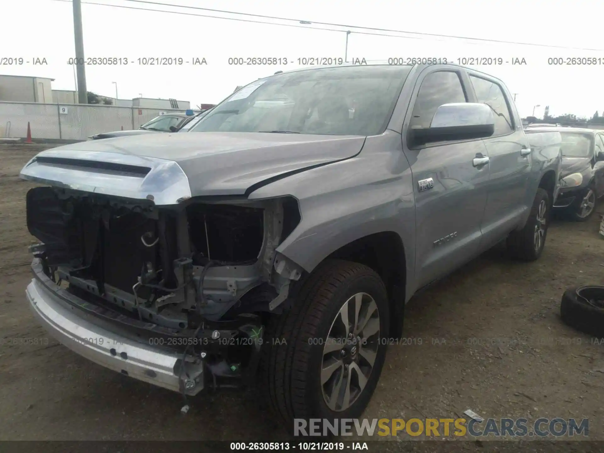 2 Photograph of a damaged car 5TFHY5F13KX809298 TOYOTA TUNDRA 2019