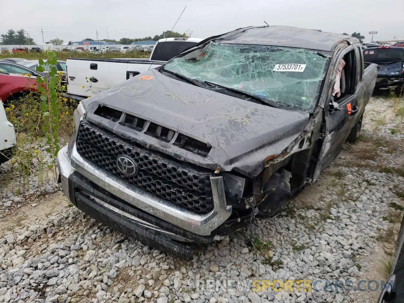 2 Photograph of a damaged car 5TFUW5F17KX846925 TOYOTA TUNDRA 2019