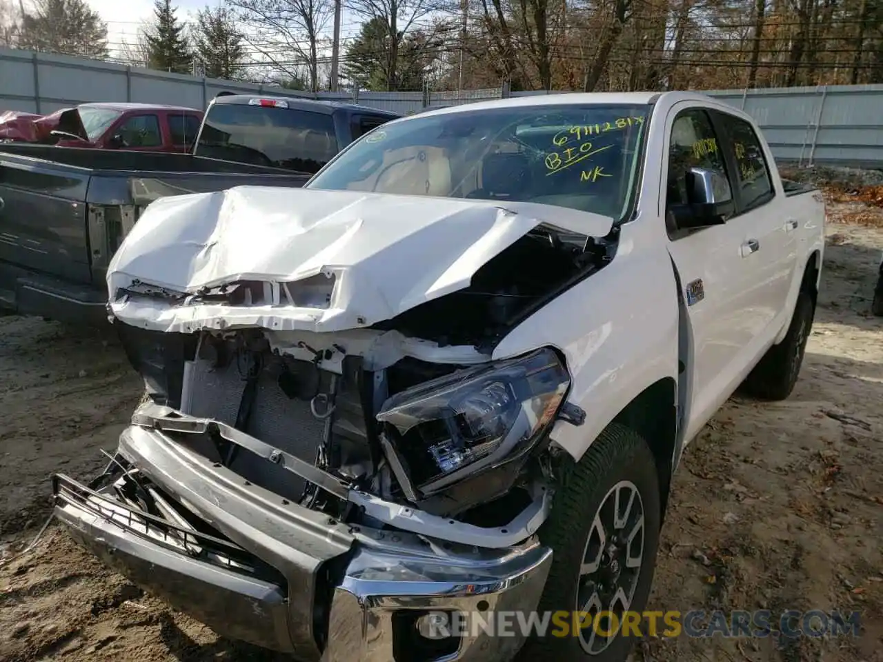 2 Photograph of a damaged car 5TFAY5F11LX945335 TOYOTA TUNDRA 2020