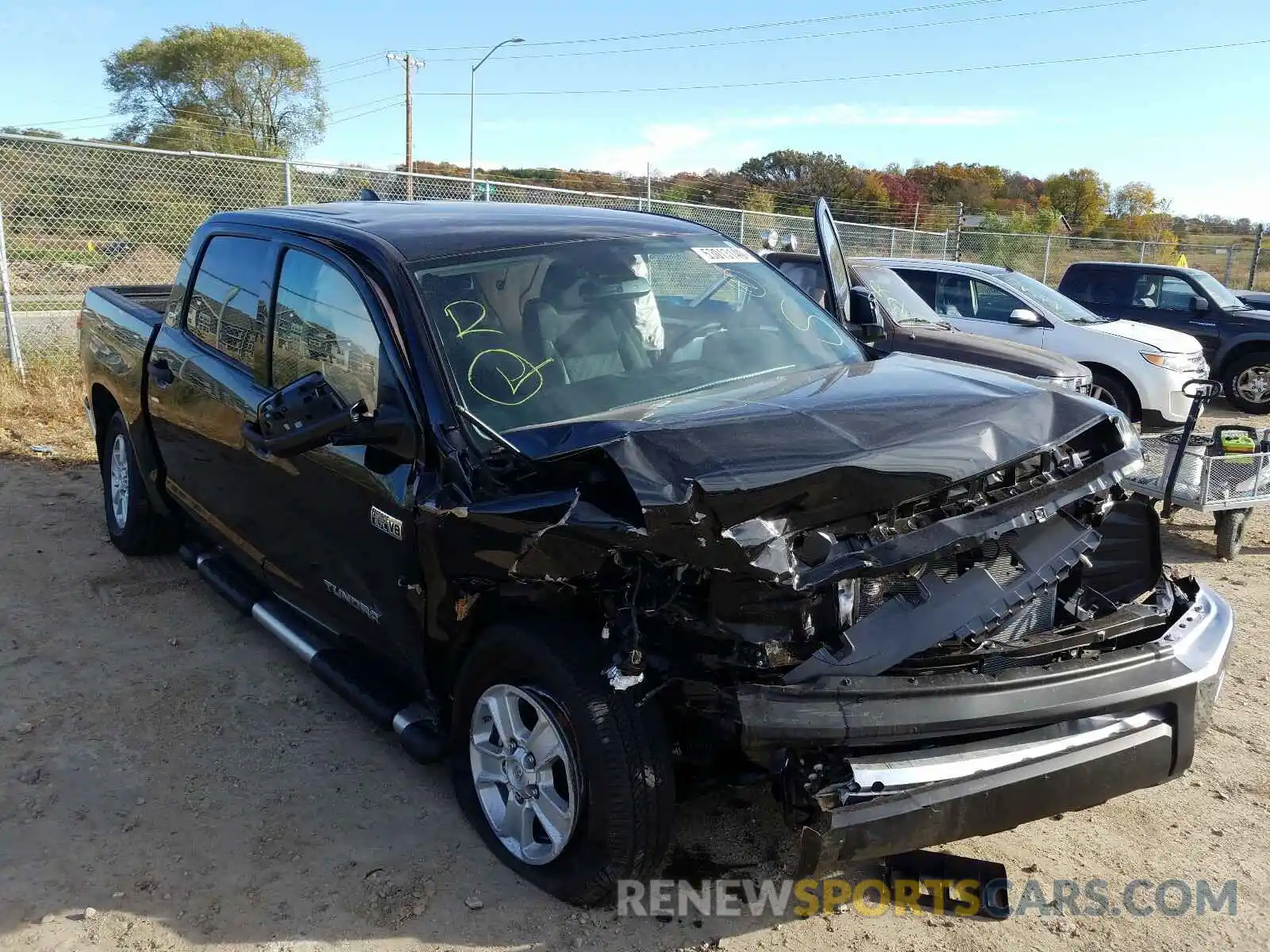 1 Photograph of a damaged car 5TFDY5F12LX948130 TOYOTA TUNDRA 2020