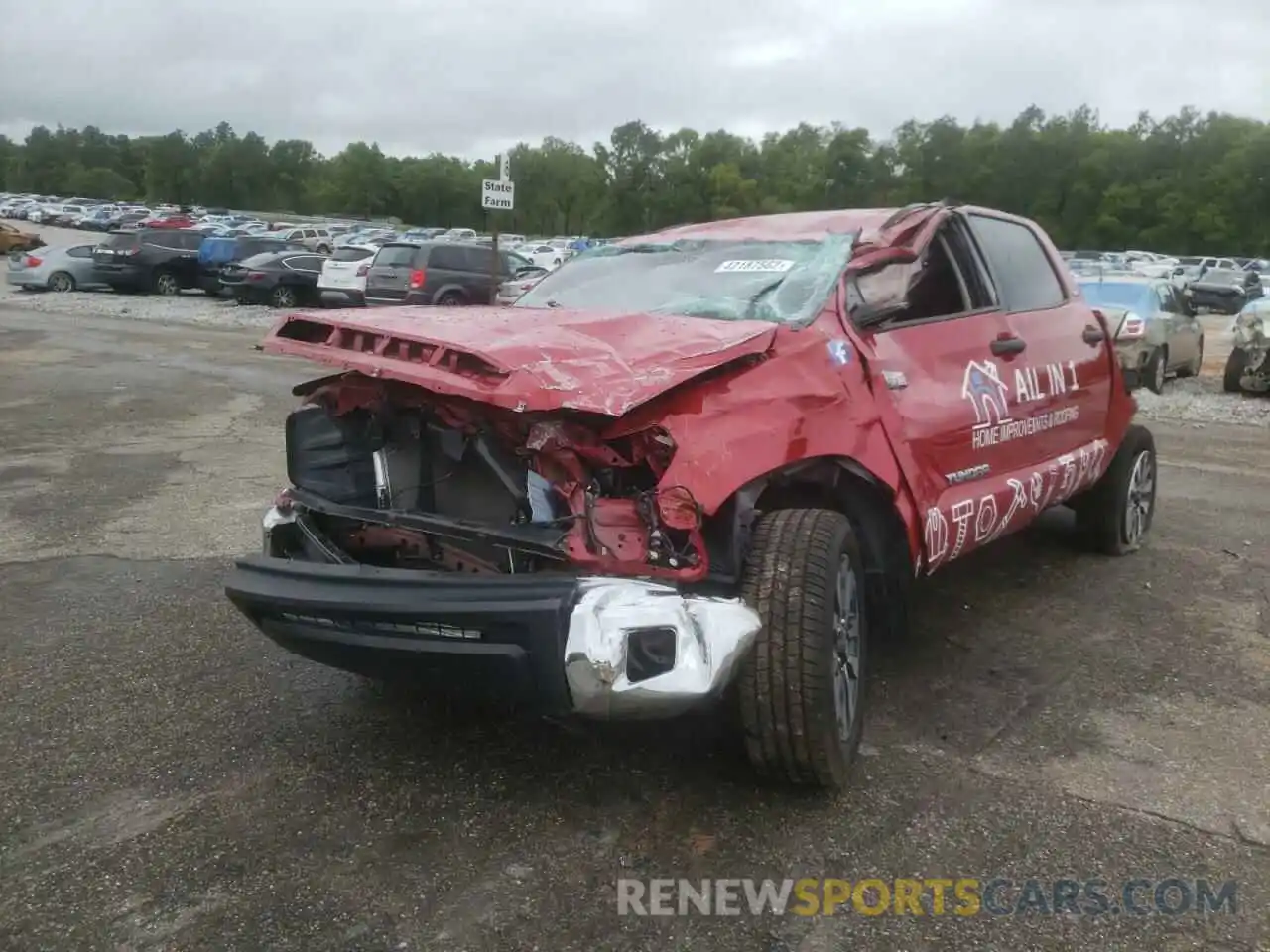 2 Photograph of a damaged car 5TFEY5F11LX262696 TOYOTA TUNDRA 2020