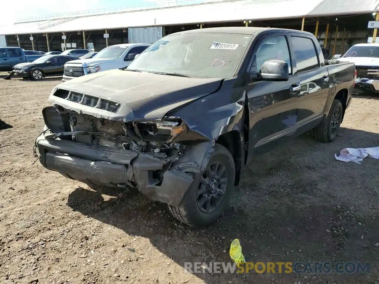 2 Photograph of a damaged car 5TFHY5F13LX937316 TOYOTA TUNDRA 2020