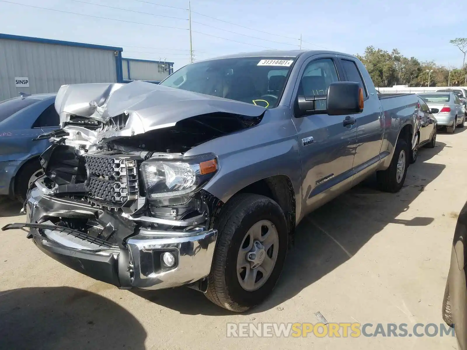 2 Photograph of a damaged car 5TFRY5F18LX267251 TOYOTA TUNDRA 2020