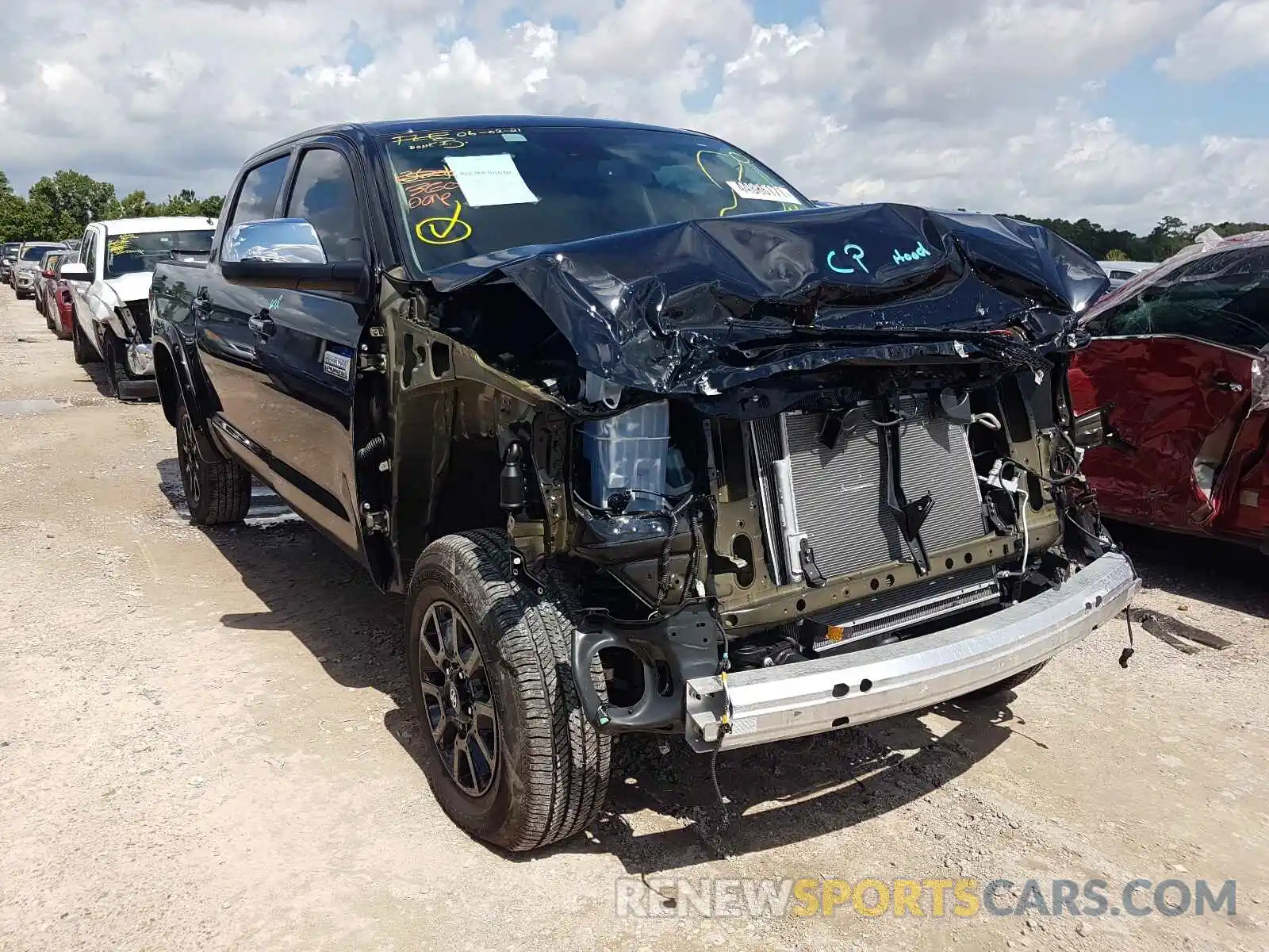 1 Photograph of a damaged car 5TFAY5F14MX992134 TOYOTA TUNDRA 2021