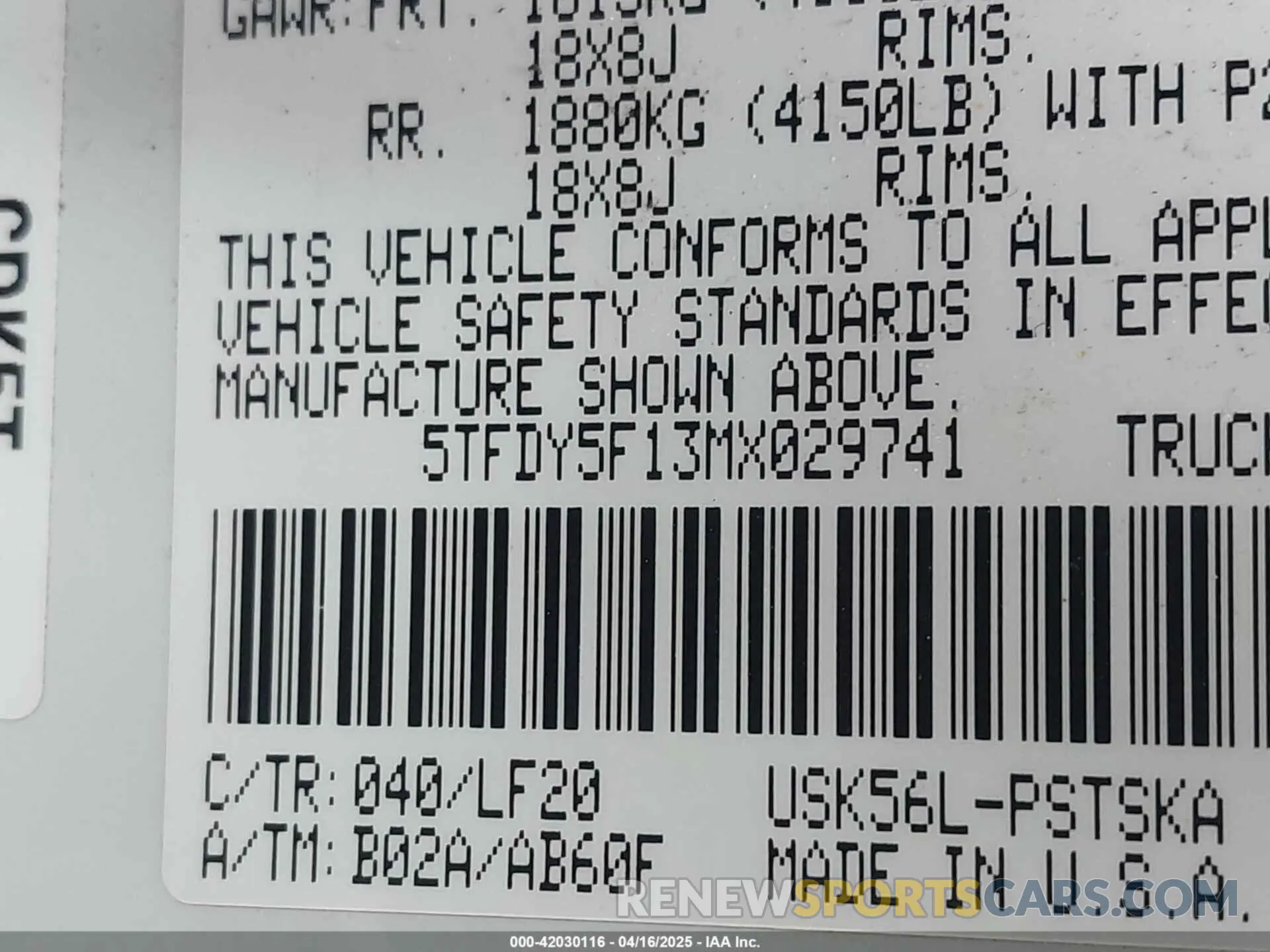 9 Photograph of a damaged car 5TFDY5F13MX029741 TOYOTA TUNDRA 2021