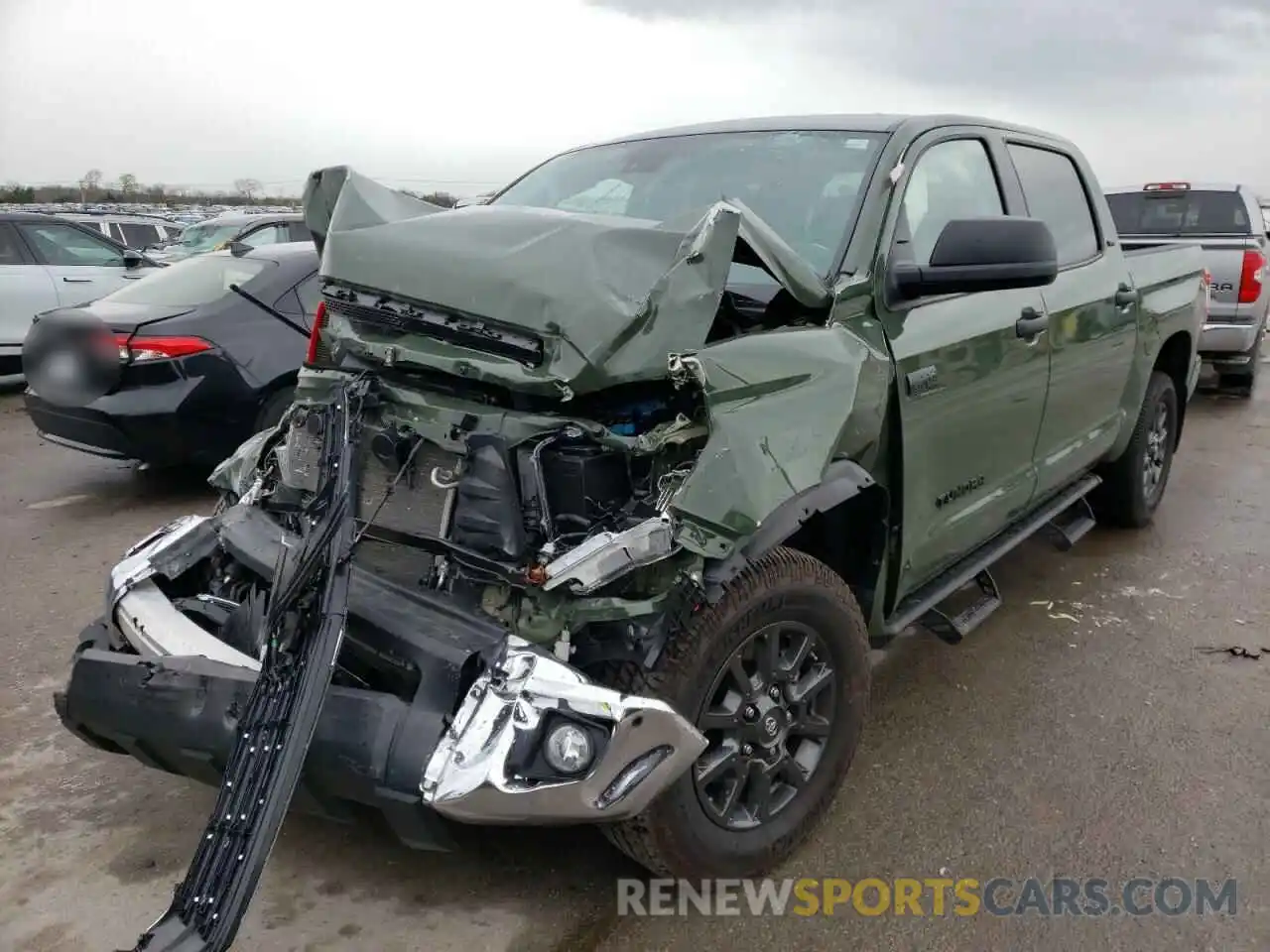 2 Photograph of a damaged car 5TFDY5F17MX019343 TOYOTA TUNDRA 2021