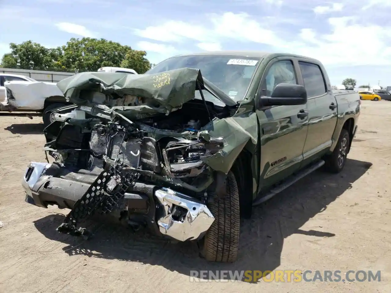 2 Photograph of a damaged car 5TFEY5F15MX286436 TOYOTA TUNDRA 2021