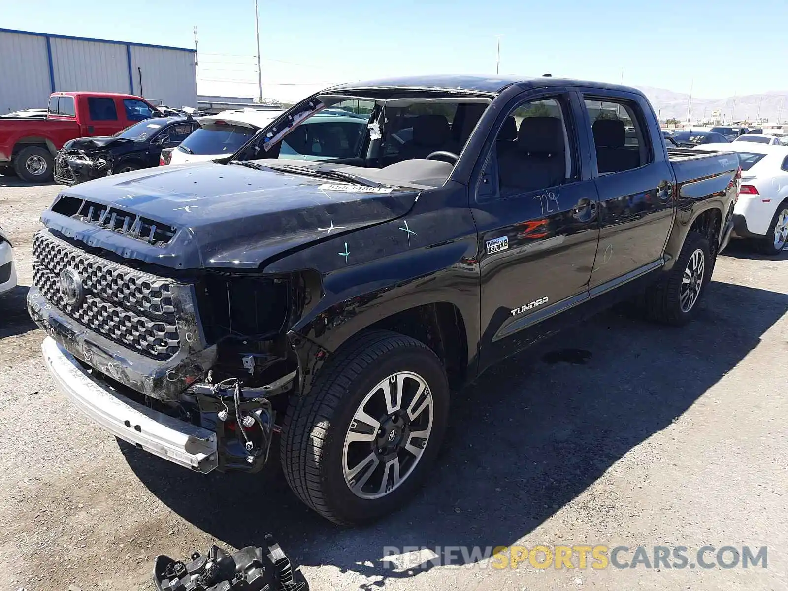 2 Photograph of a damaged car 5TFEY5F17MX288639 TOYOTA TUNDRA 2021