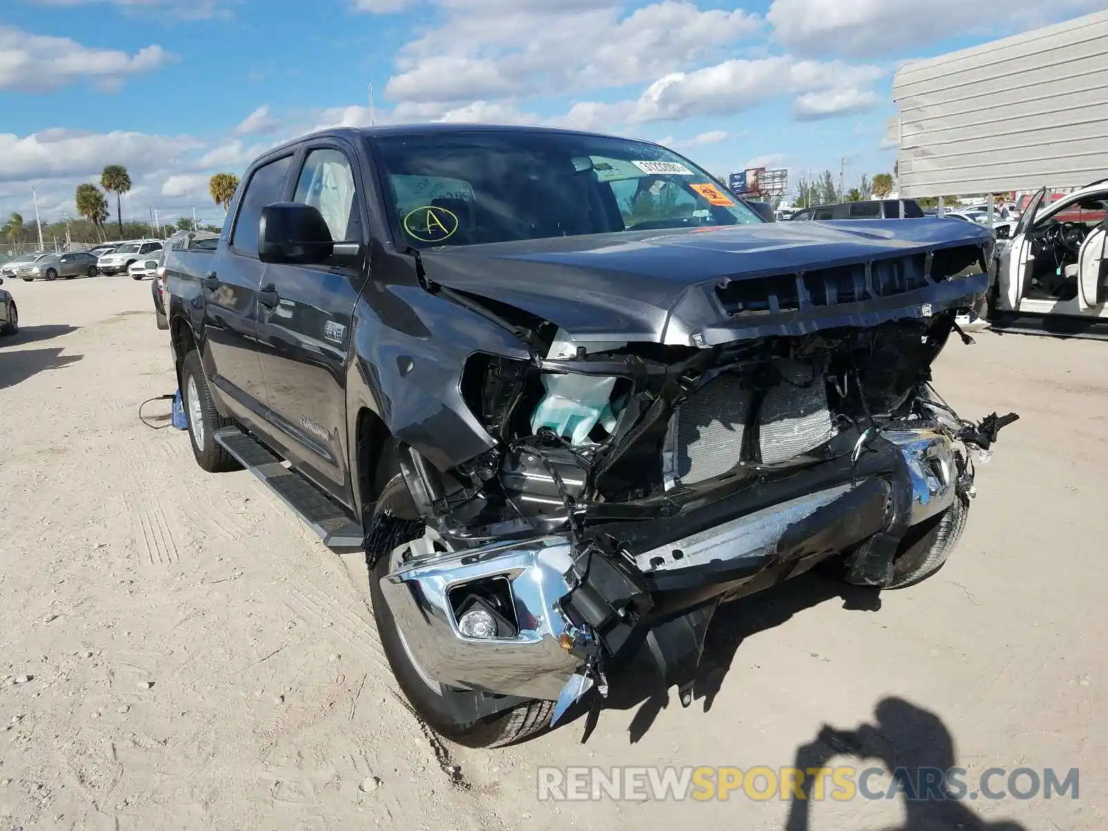 1 Photograph of a damaged car 5TFEY5F19MX276010 TOYOTA TUNDRA 2021