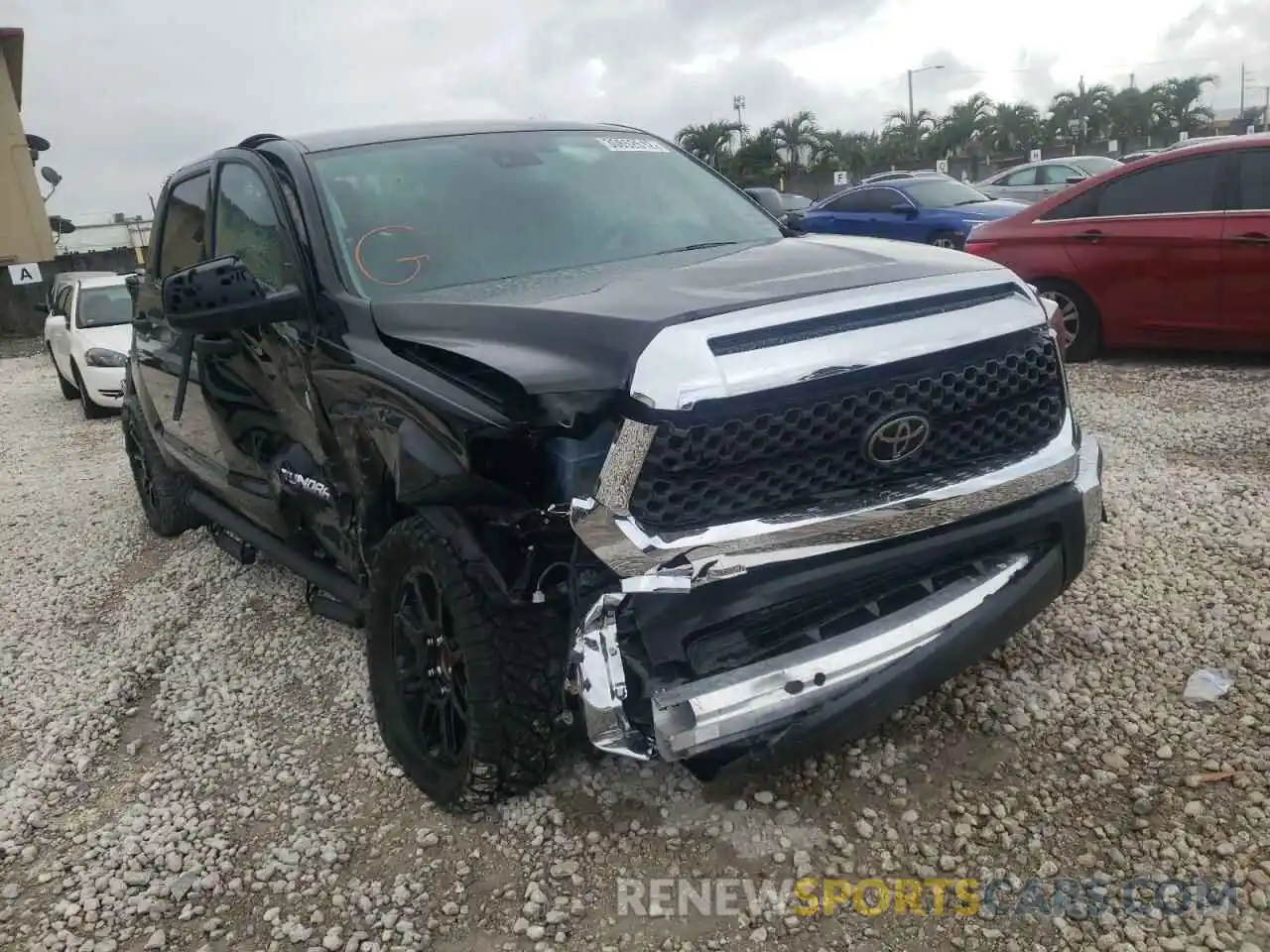 1 Photograph of a damaged car 5TFEY5F19MX287749 TOYOTA TUNDRA 2021