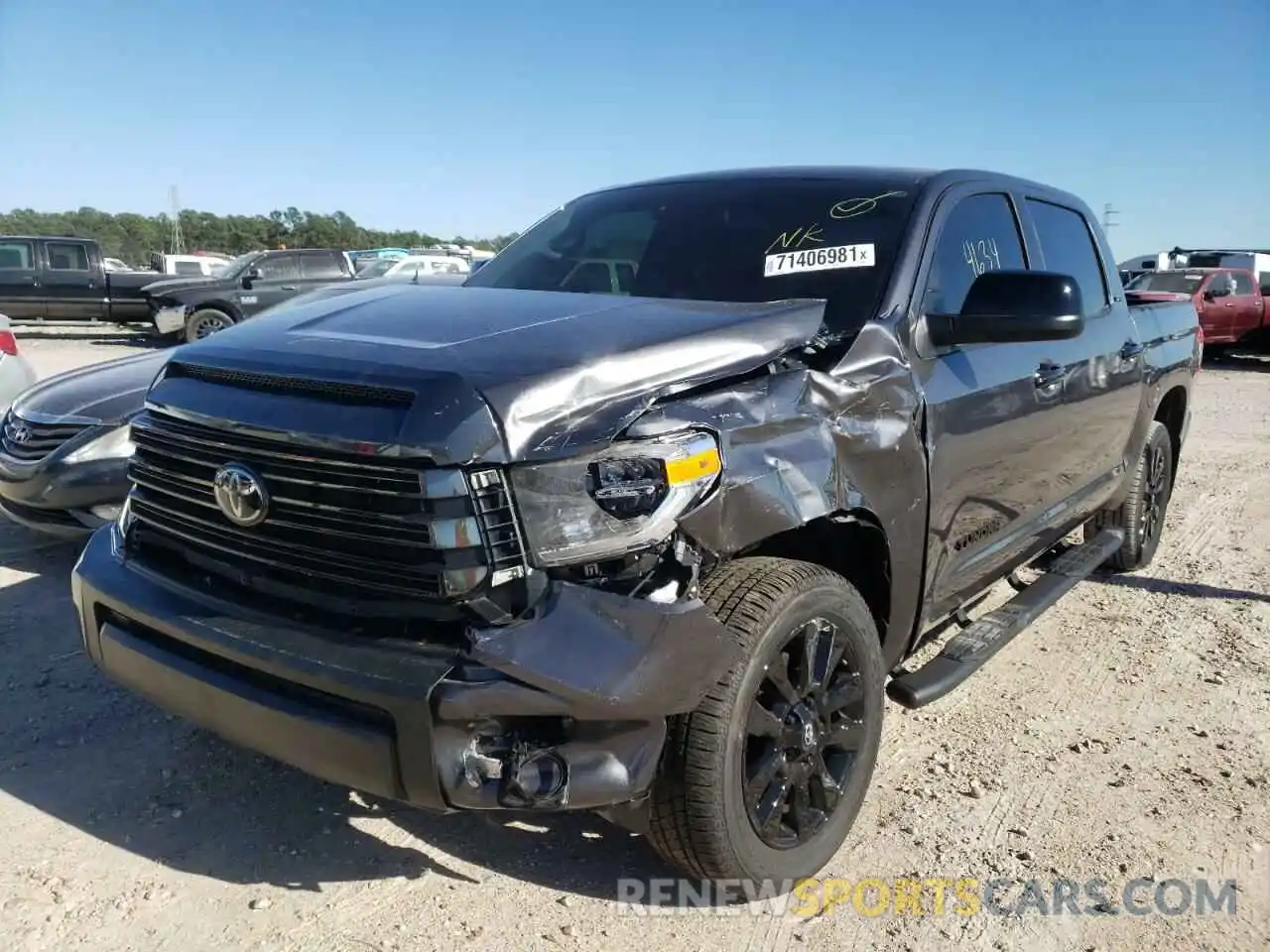 2 Photograph of a damaged car 5TFFY5F16MX285624 TOYOTA TUNDRA 2021