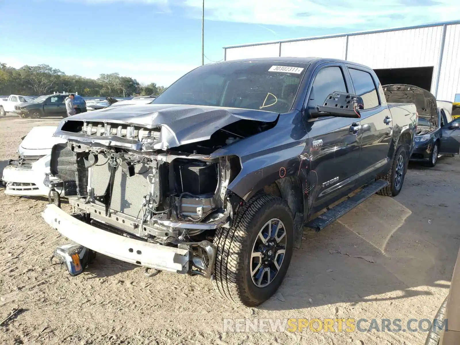 2 Photograph of a damaged car 5TFHY5F19MX965834 TOYOTA TUNDRA 2021