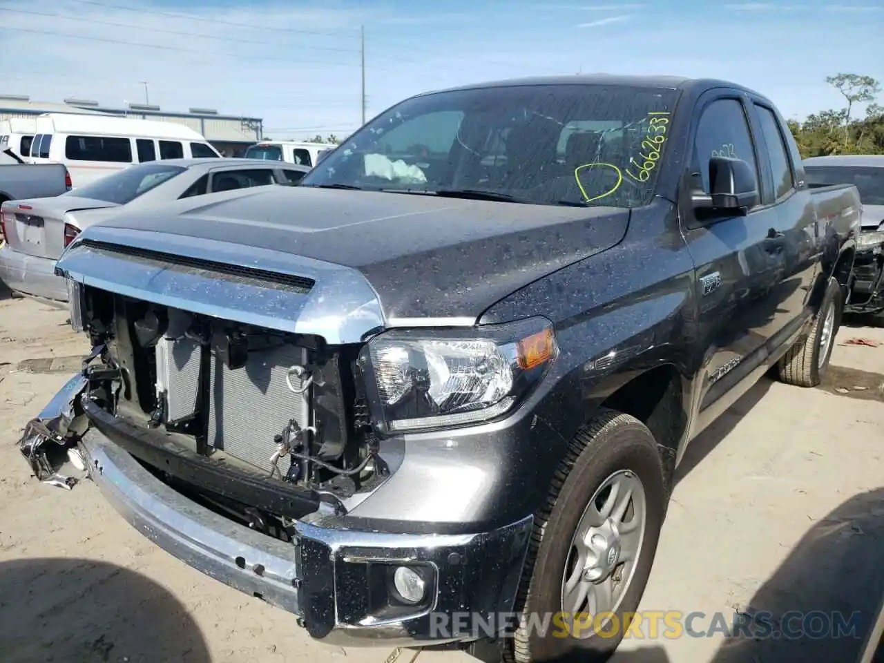 2 Photograph of a damaged car 5TFRY5F10MX293571 TOYOTA TUNDRA 2021