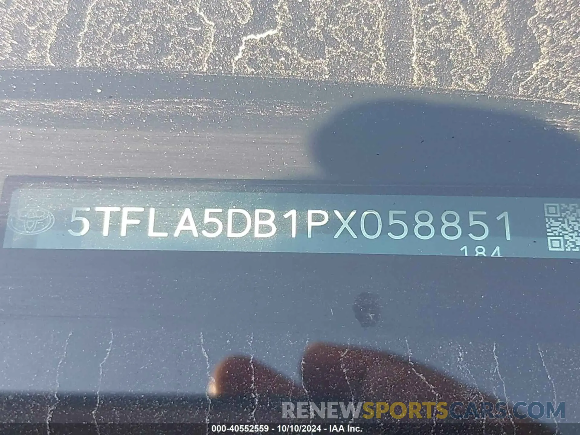 9 Photograph of a damaged car 5TFLA5DB1PX058851 TOYOTA TUNDRA 2023
