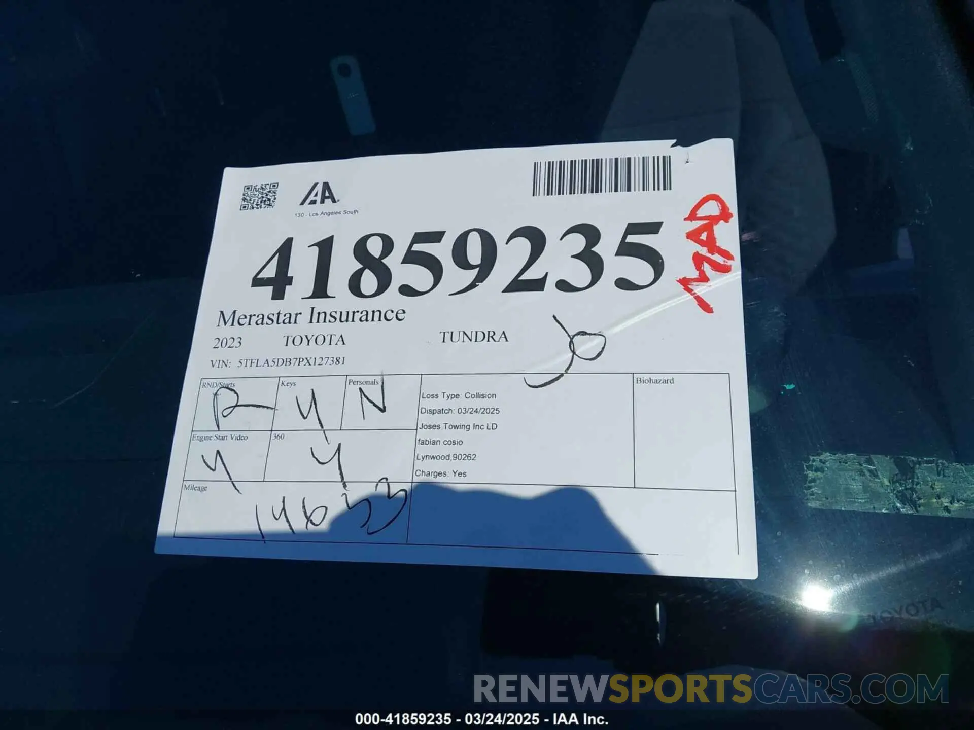 18 Photograph of a damaged car 5TFLA5DB7PX127381 TOYOTA TUNDRA 2023