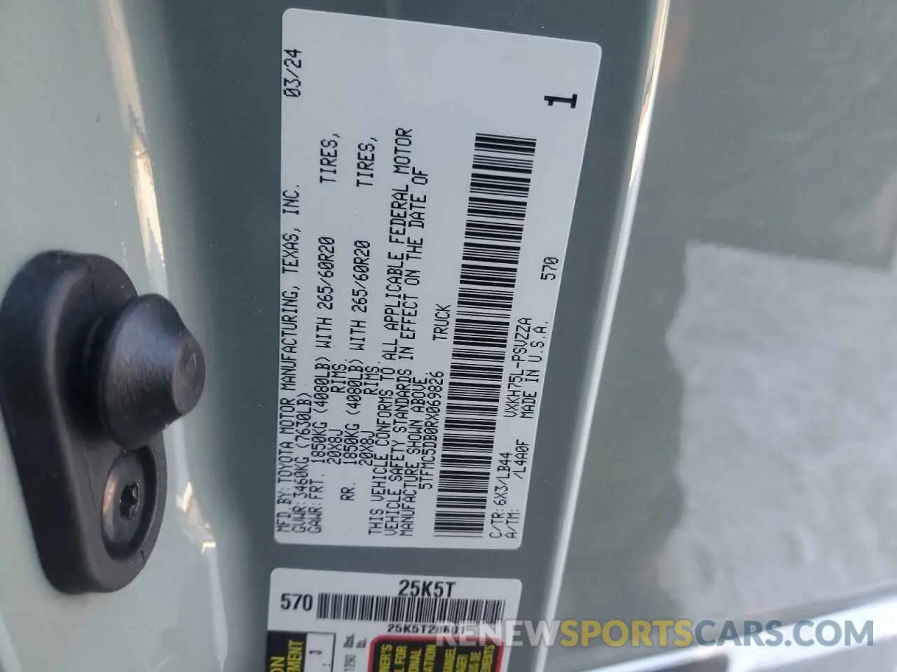 14 Photograph of a damaged car 5TFMC5DB0RX069826 TOYOTA TUNDRA 2024