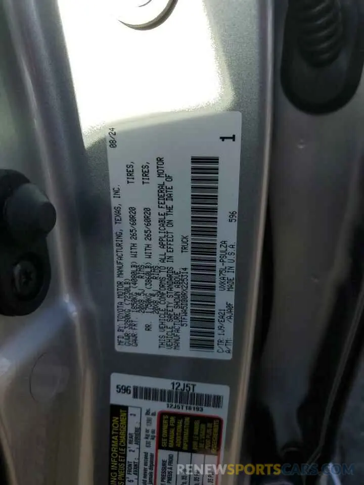 14 Photograph of a damaged car 5TFWA5DB0RX225314 TOYOTA TUNDRA 2024