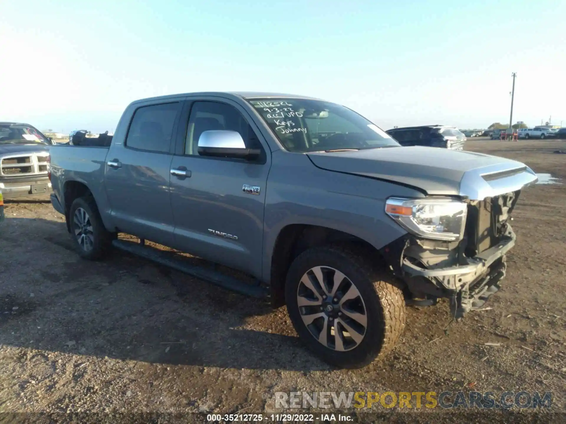 1 Photograph of a damaged car 5TFFY5F1XLX256836 TOYOTA TUNDRA 2WD 2020