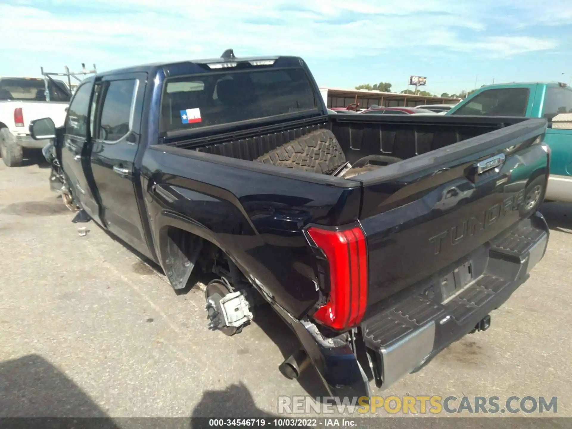 3 Photograph of a damaged car 5TFJA5AB5NX008978 TOYOTA TUNDRA 2WD 2022