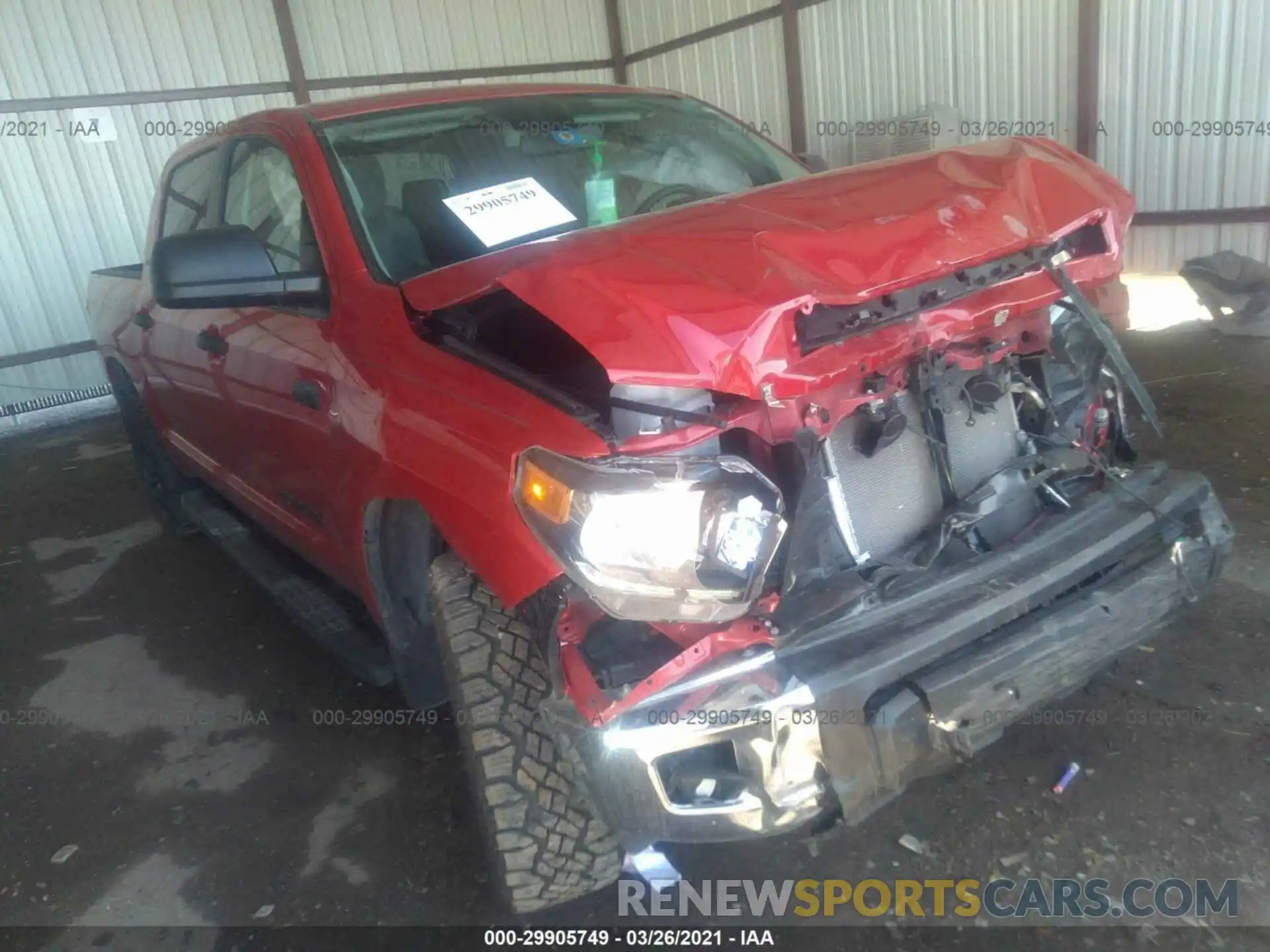 1 Photograph of a damaged car 5TFDY5F16MX966552 TOYOTA TUNDRA 4WD 2021