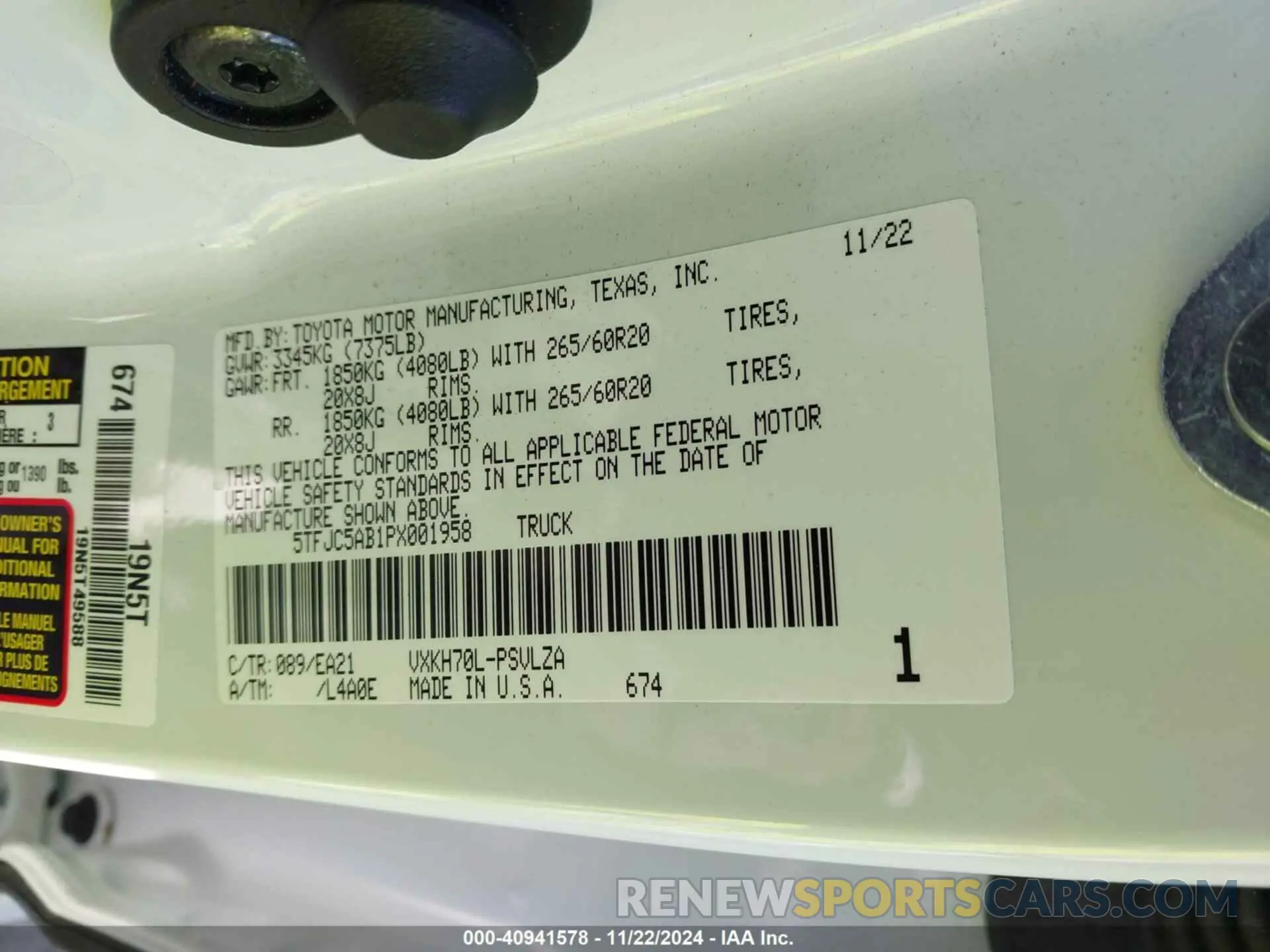 9 Photograph of a damaged car 5TFJC5AB1PX001958 TOYOTA TUNDRA HYBRID 2023