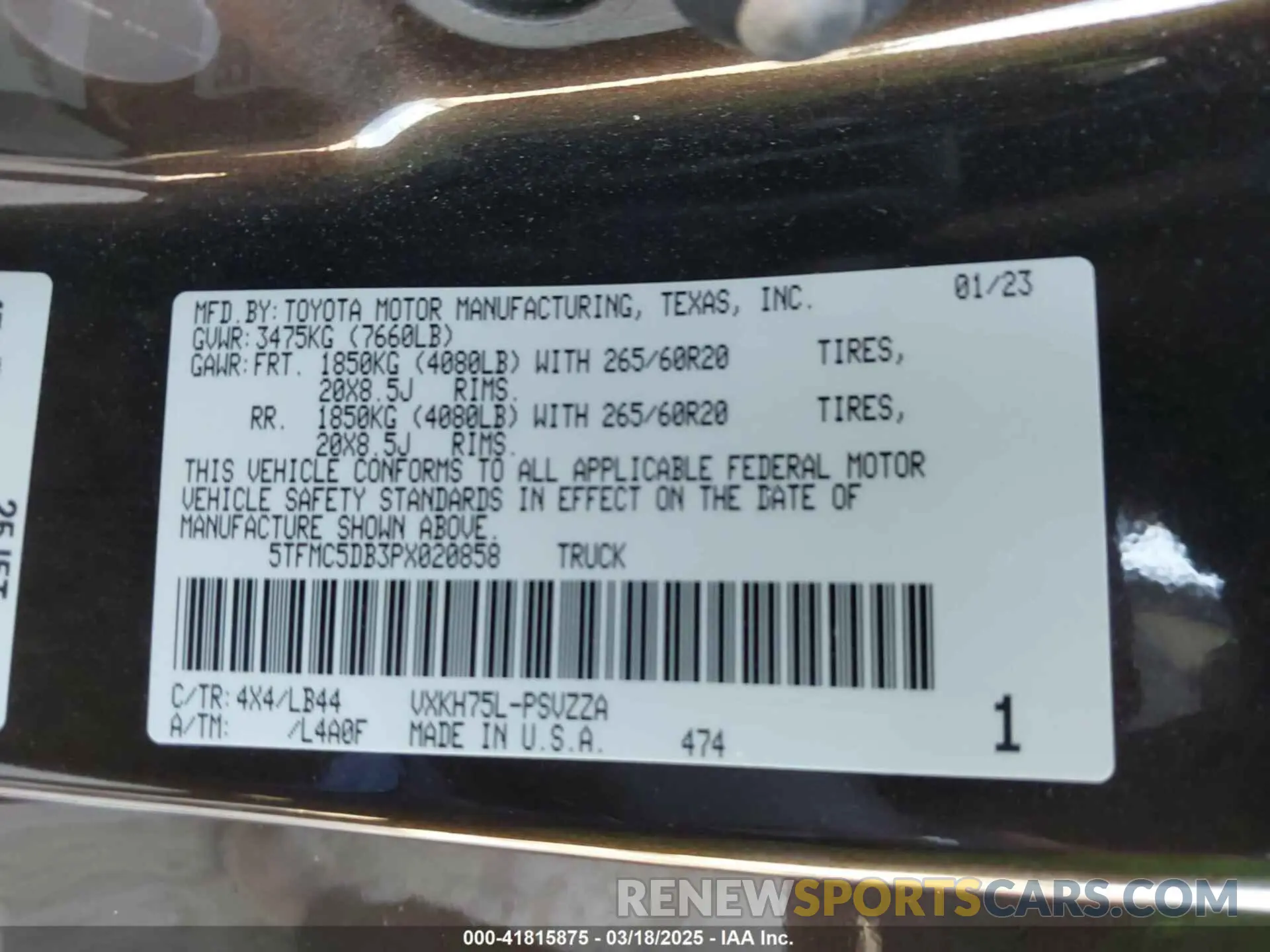 9 Photograph of a damaged car 5TFMC5DB3PX020858 TOYOTA TUNDRA HYBRID 2023