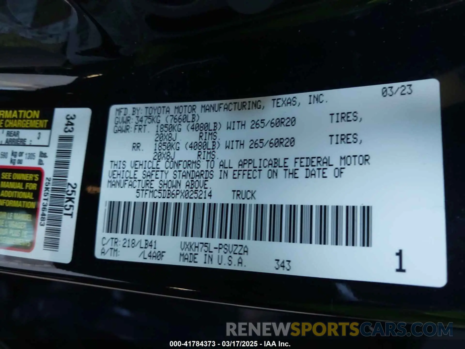 9 Photograph of a damaged car 5TFMC5DB6PX025214 TOYOTA TUNDRA HYBRID 2023