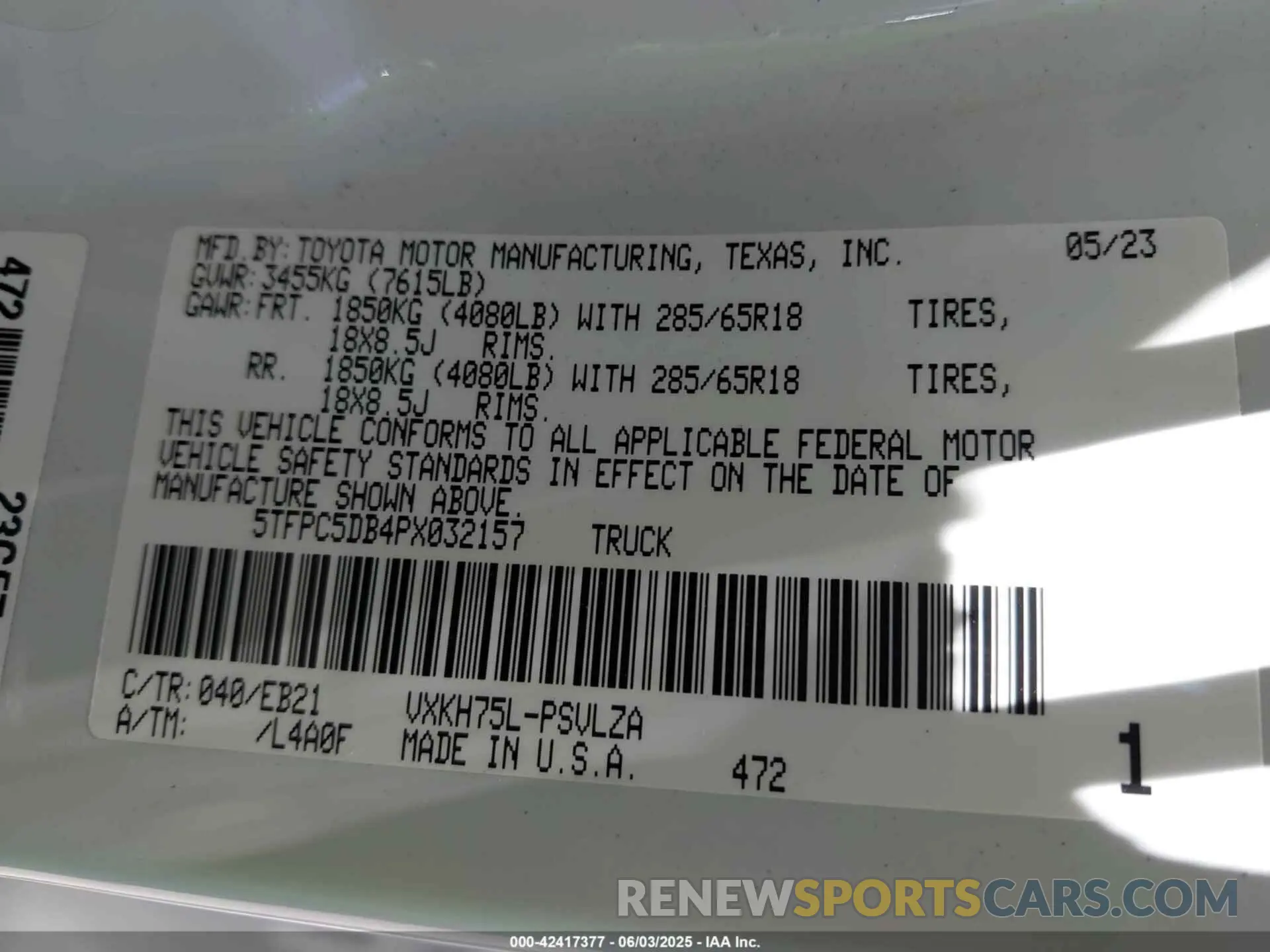 9 Photograph of a damaged car 5TFPC5DB4PX032157 TOYOTA TUNDRA HYBRID 2023