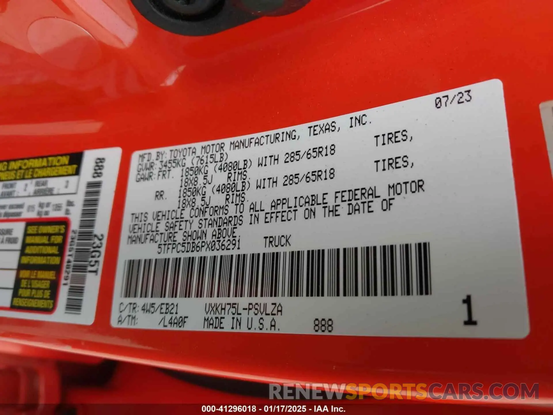 9 Photograph of a damaged car 5TFPC5DB6PX036291 TOYOTA TUNDRA HYBRID 2023