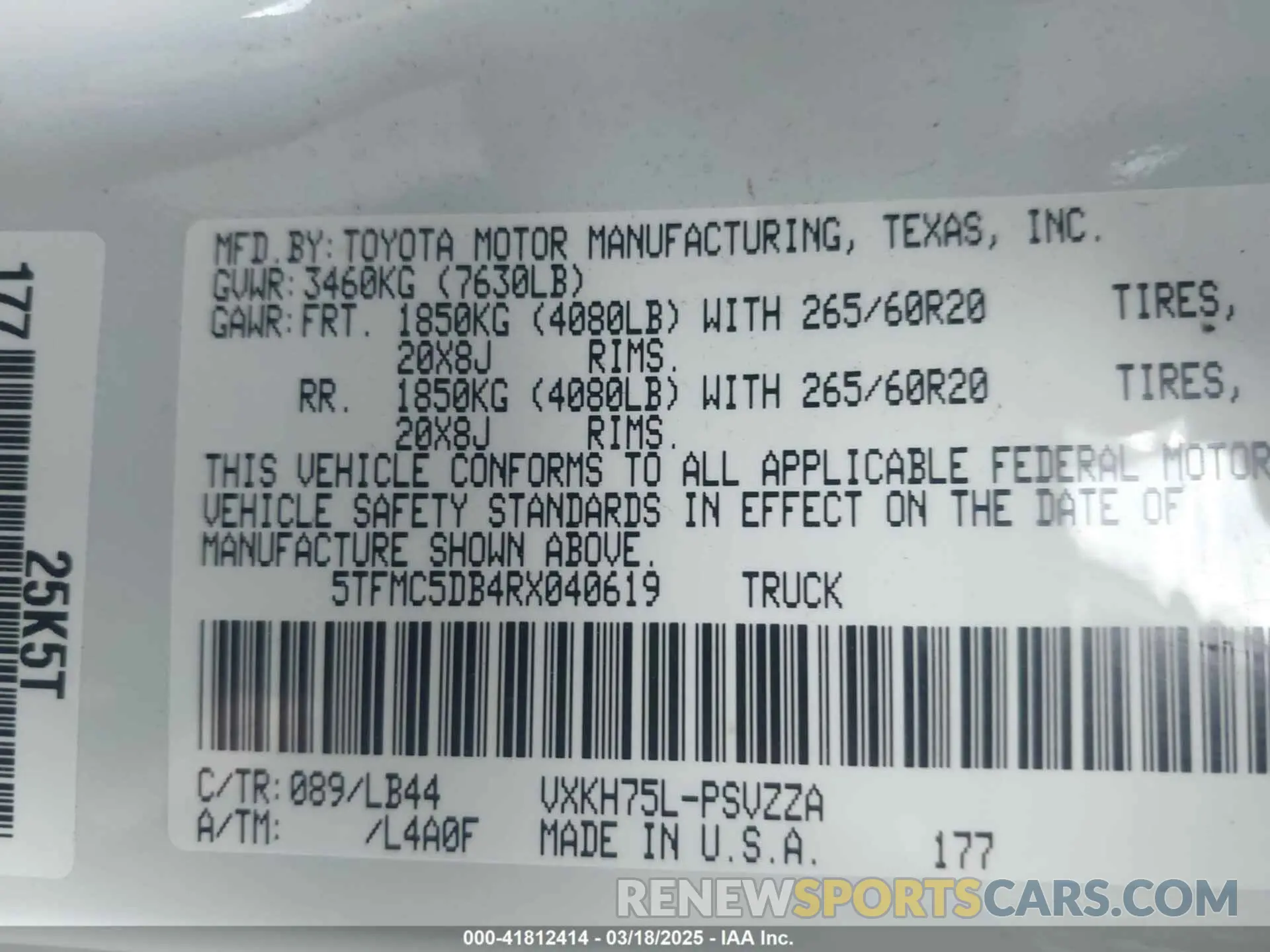 9 Photograph of a damaged car 5TFMC5DB4RX040619 TOYOTA TUNDRA HYBRID 2024