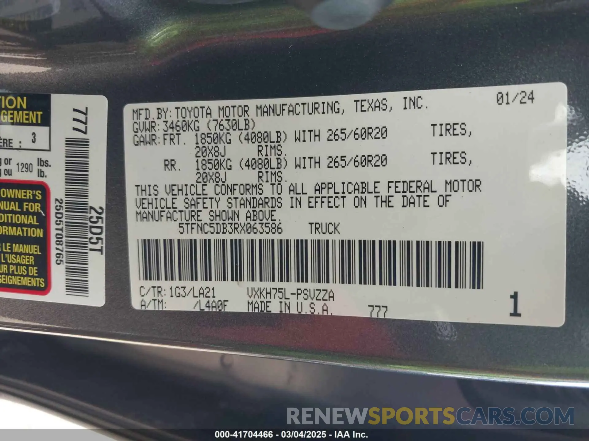 9 Photograph of a damaged car 5TFNC5DB3RX063586 TOYOTA TUNDRA HYBRID 2024