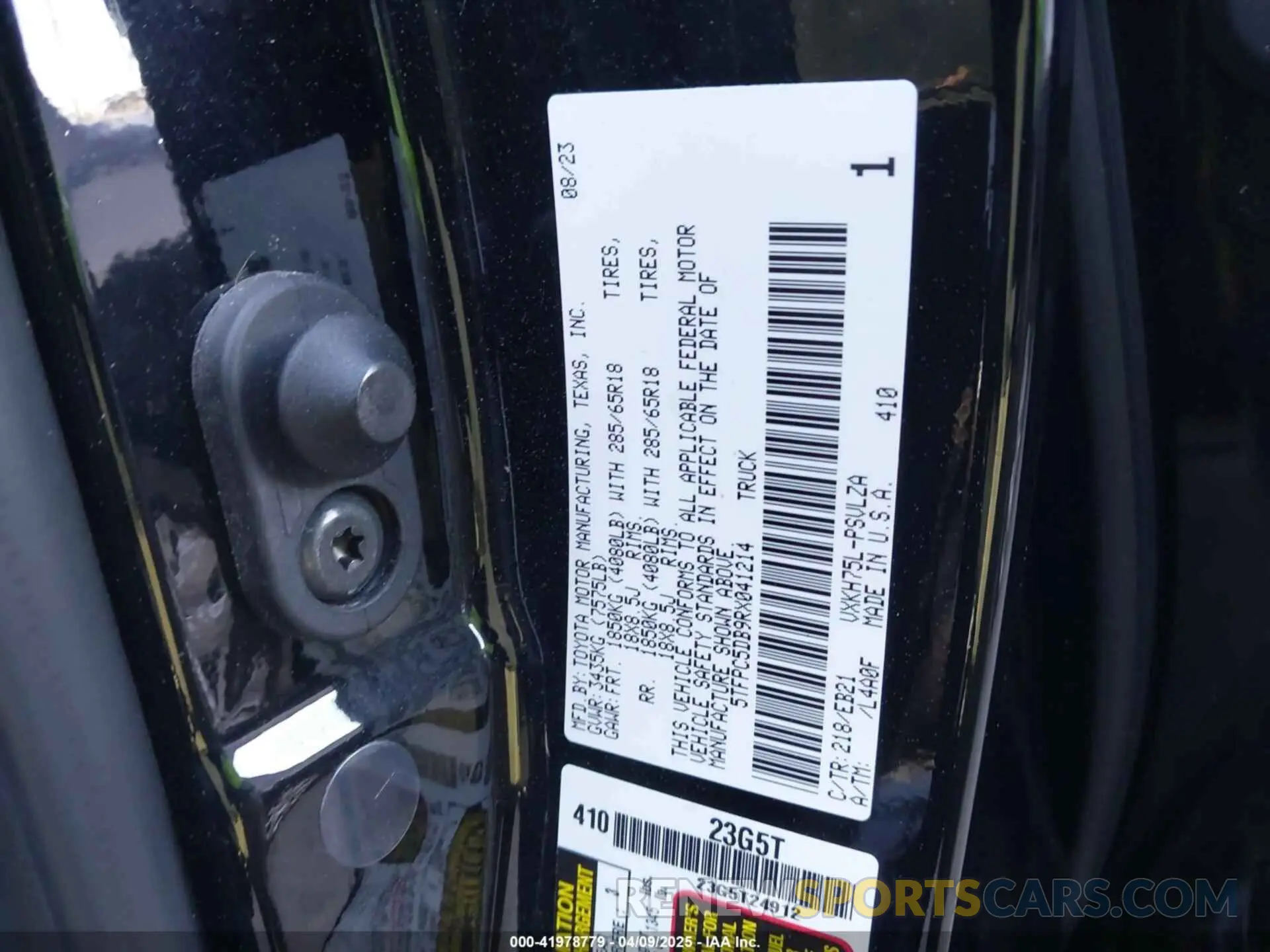 9 Photograph of a damaged car 5TFPC5DB9RX041214 TOYOTA TUNDRA HYBRID 2024
