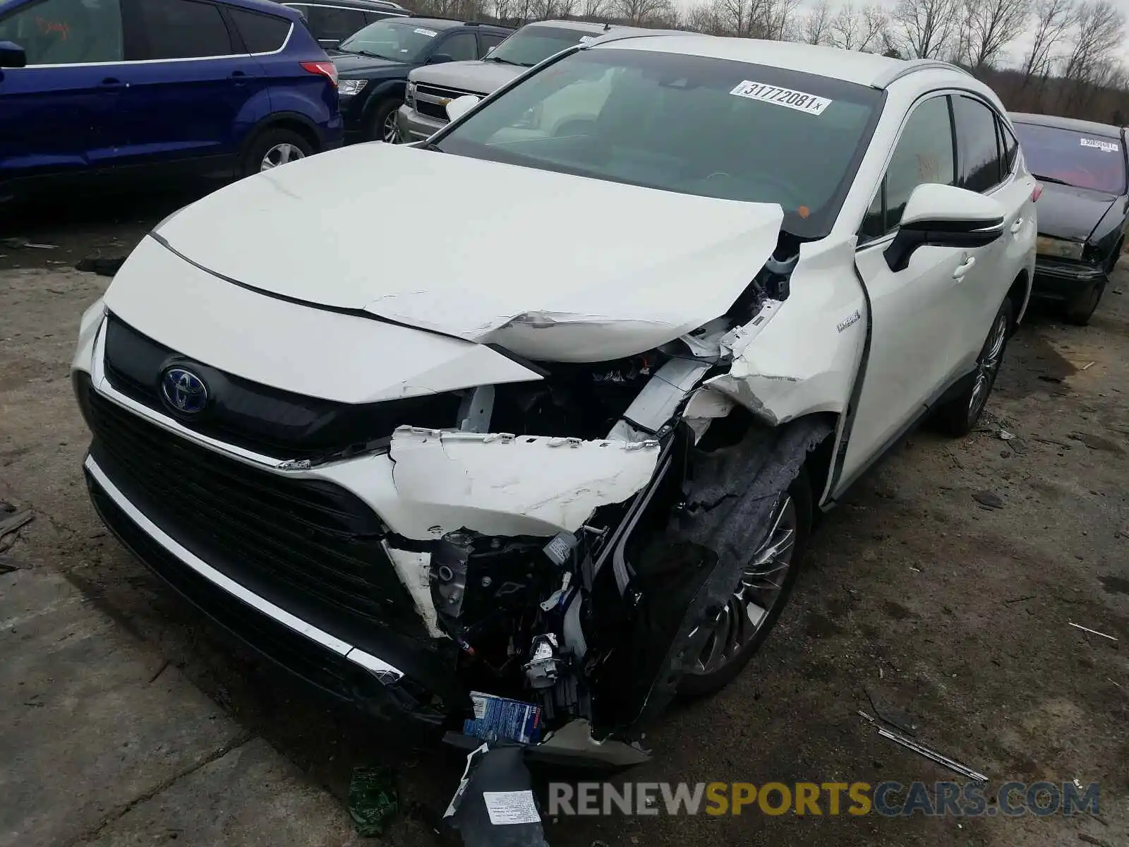 2 Photograph of a damaged car JTEAAAAH0MJ007859 TOYOTA VENZA 2021