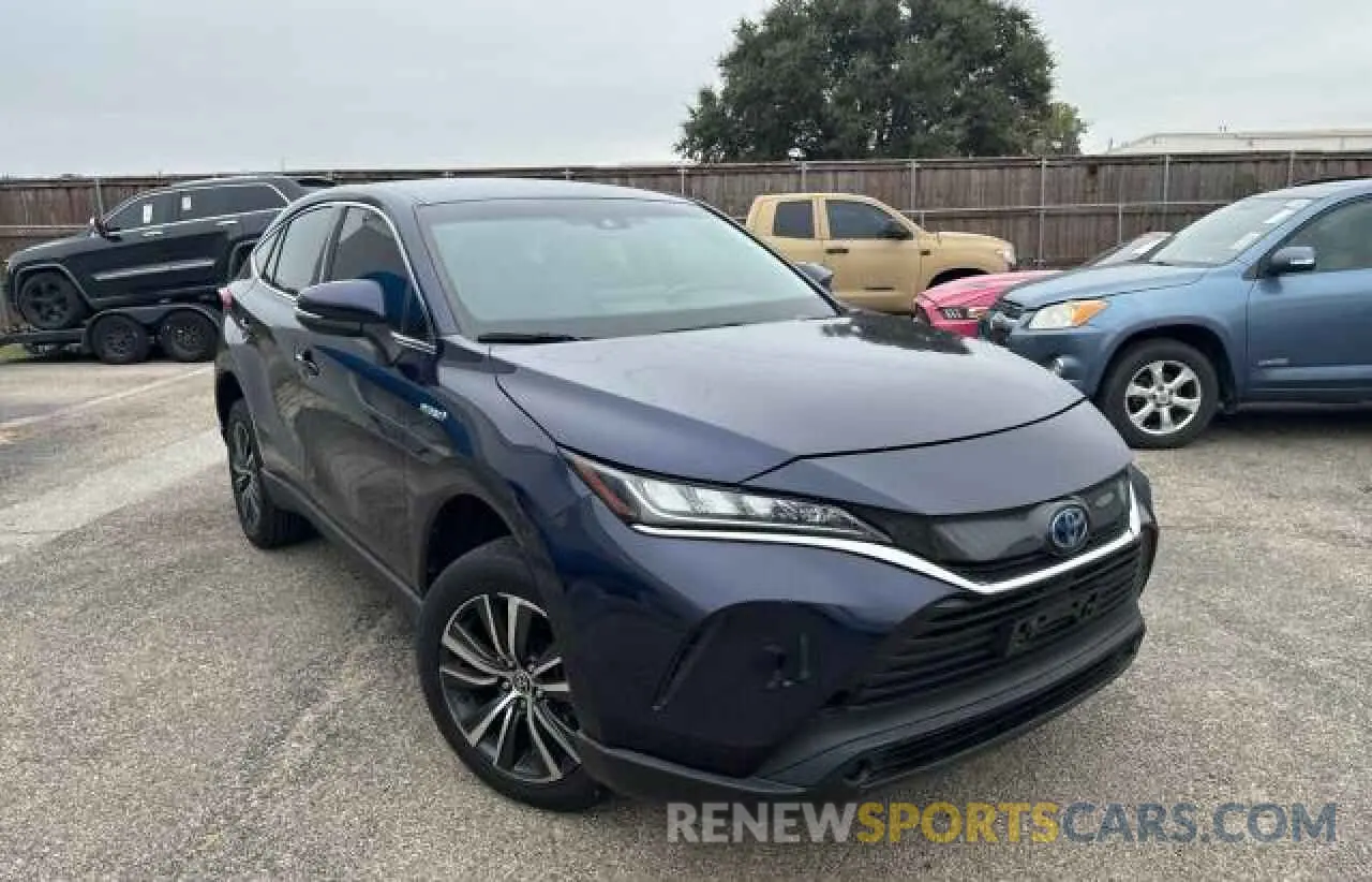 1 Photograph of a damaged car JTEAAAAH0MJ011684 TOYOTA VENZA 2021