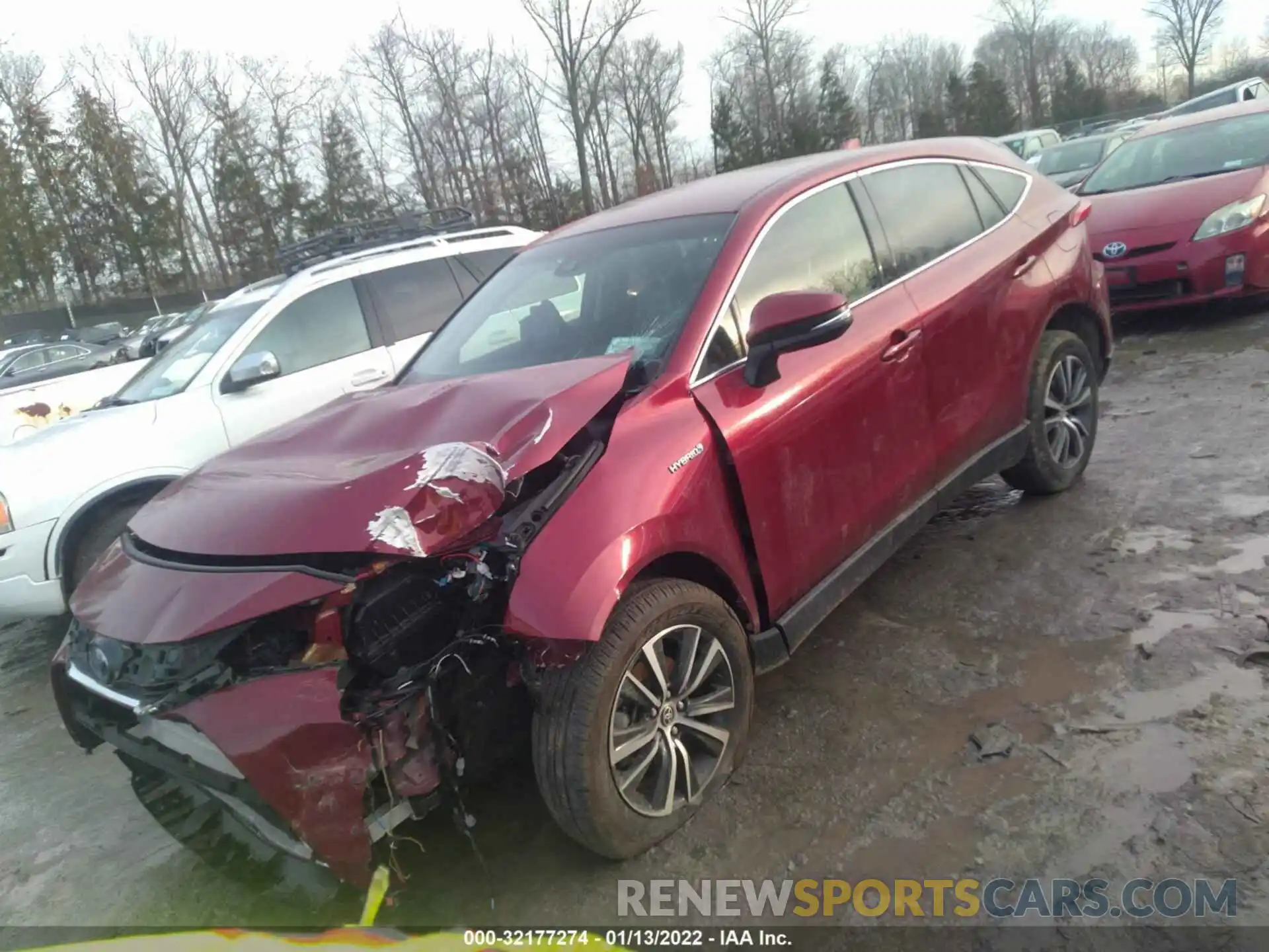 2 Photograph of a damaged car JTEAAAAH0MJ024015 TOYOTA VENZA 2021