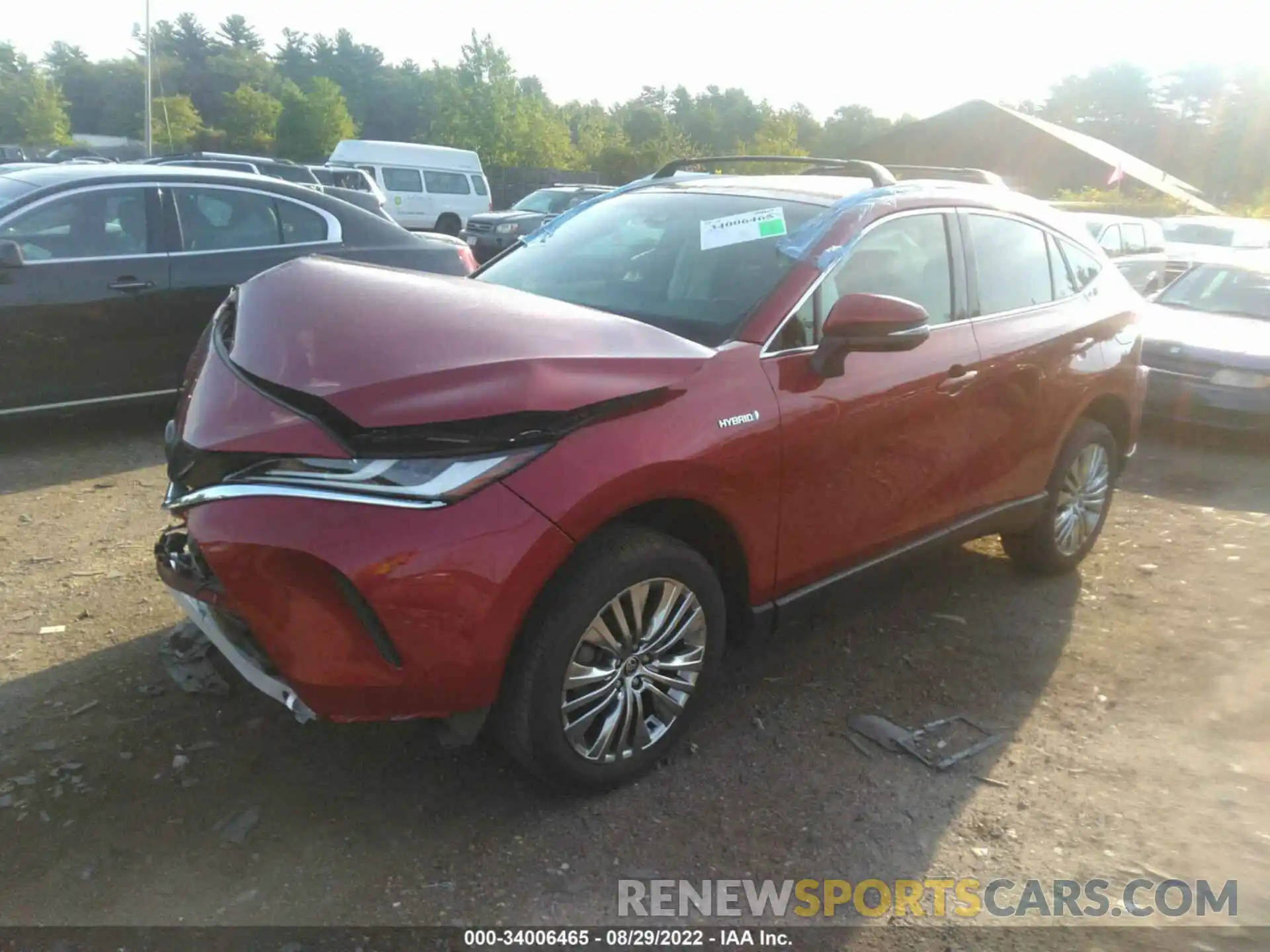 2 Photograph of a damaged car JTEAAAAH1MJ033502 TOYOTA VENZA 2021