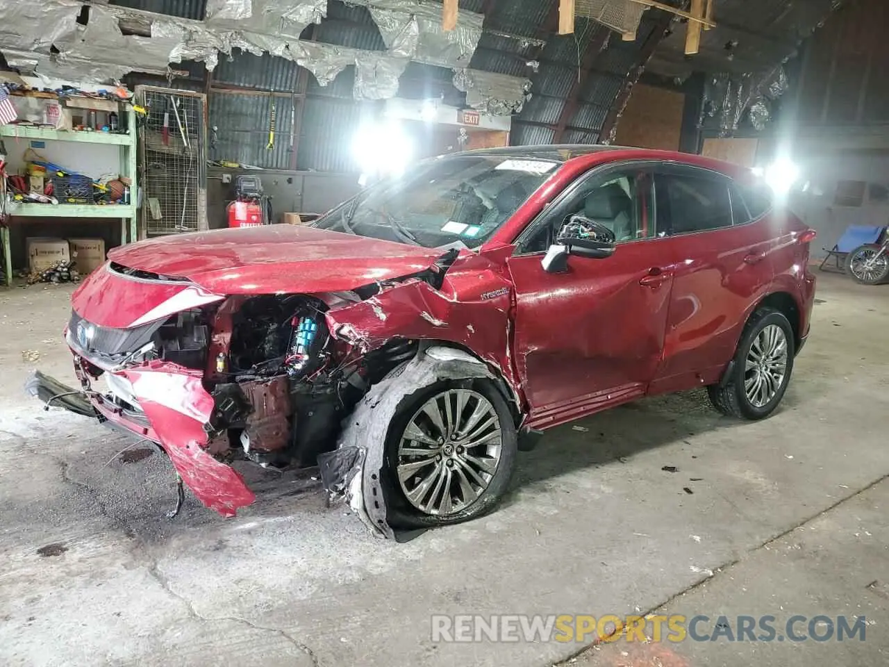 1 Photograph of a damaged car JTEAAAAH1MJ062580 TOYOTA VENZA 2021