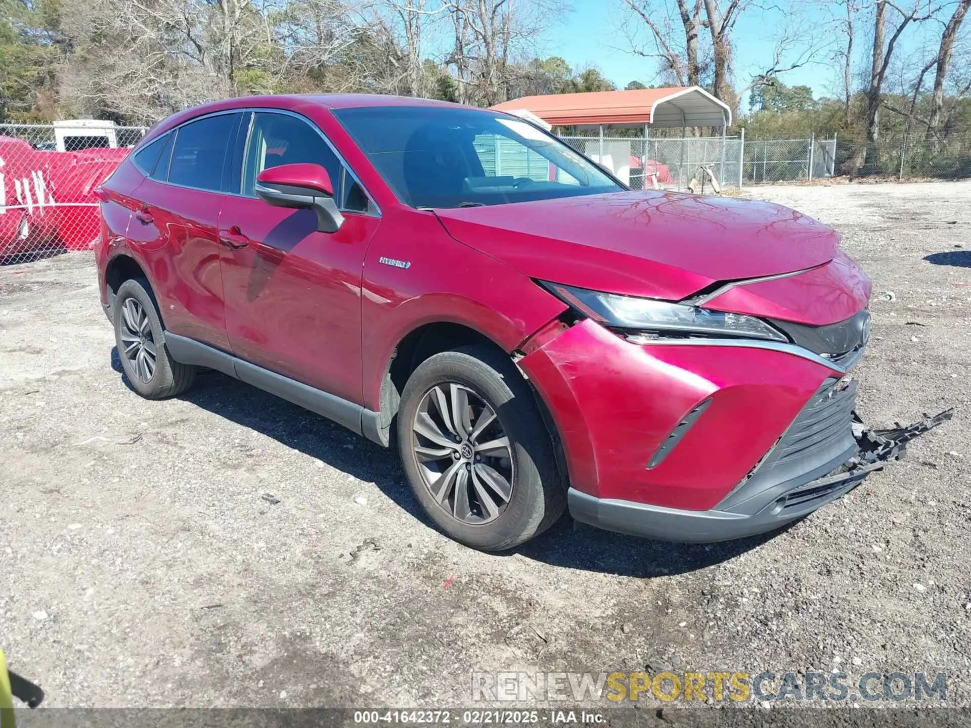 1 Photograph of a damaged car JTEAAAAH2MJ006695 TOYOTA VENZA 2021