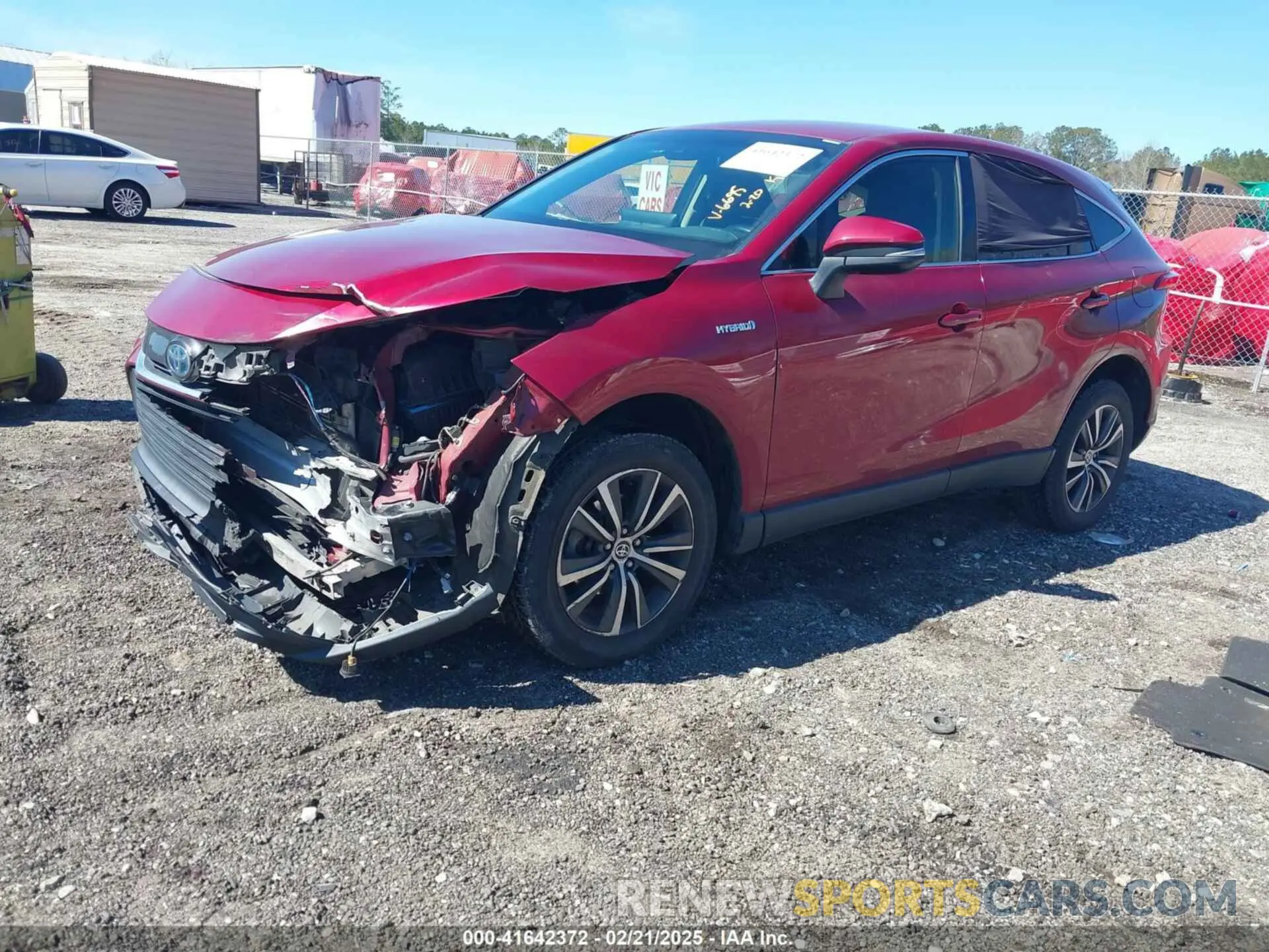 2 Photograph of a damaged car JTEAAAAH2MJ006695 TOYOTA VENZA 2021
