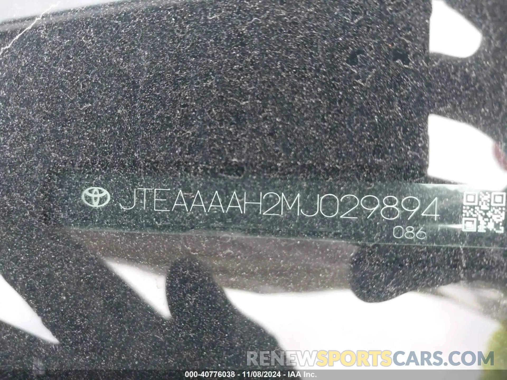 9 Photograph of a damaged car JTEAAAAH2MJ029894 TOYOTA VENZA 2021