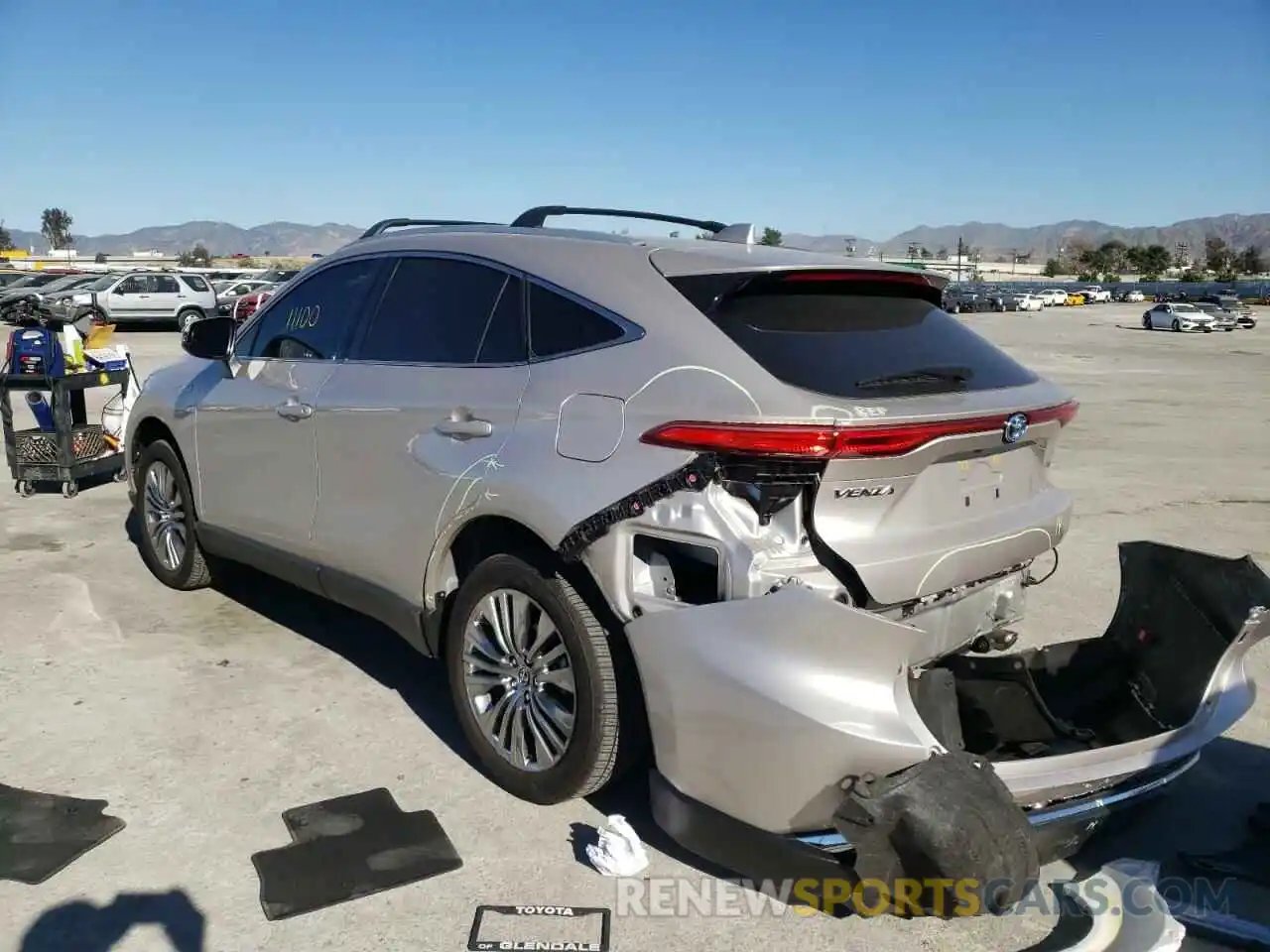 3 Photograph of a damaged car JTEAAAAH2MJ048865 TOYOTA VENZA 2021