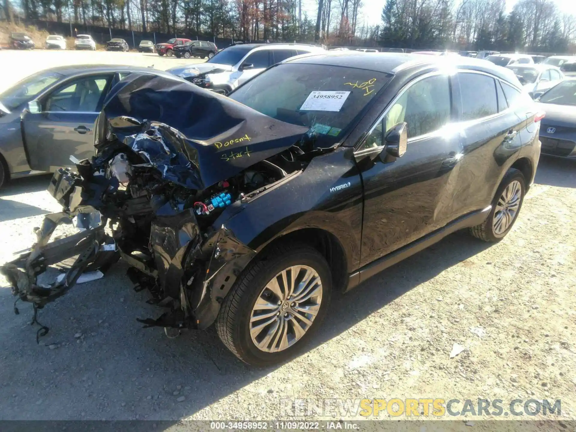 2 Photograph of a damaged car JTEAAAAH3MJ006673 TOYOTA VENZA 2021