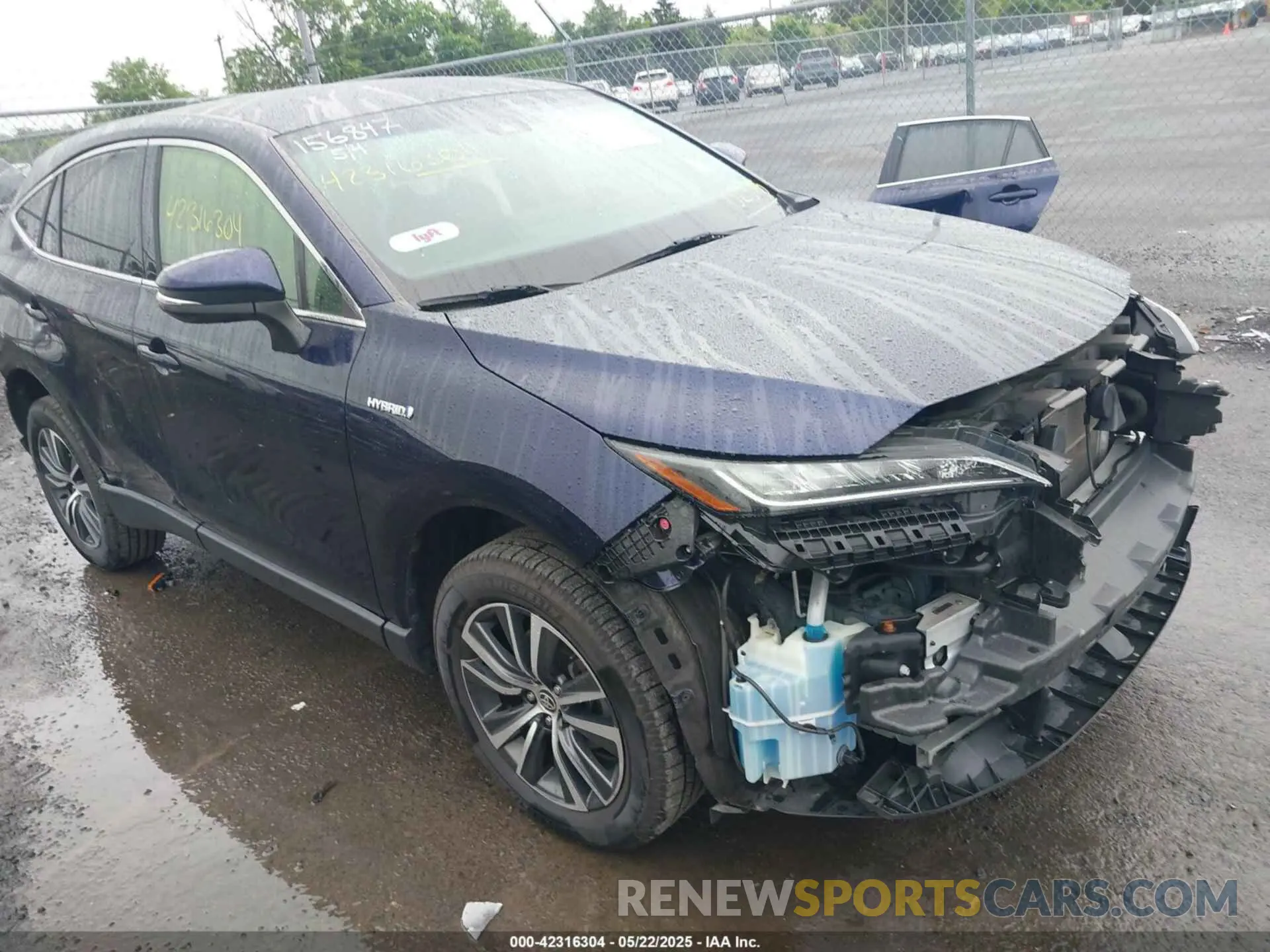 1 Photograph of a damaged car JTEAAAAH3MJ023795 TOYOTA VENZA 2021