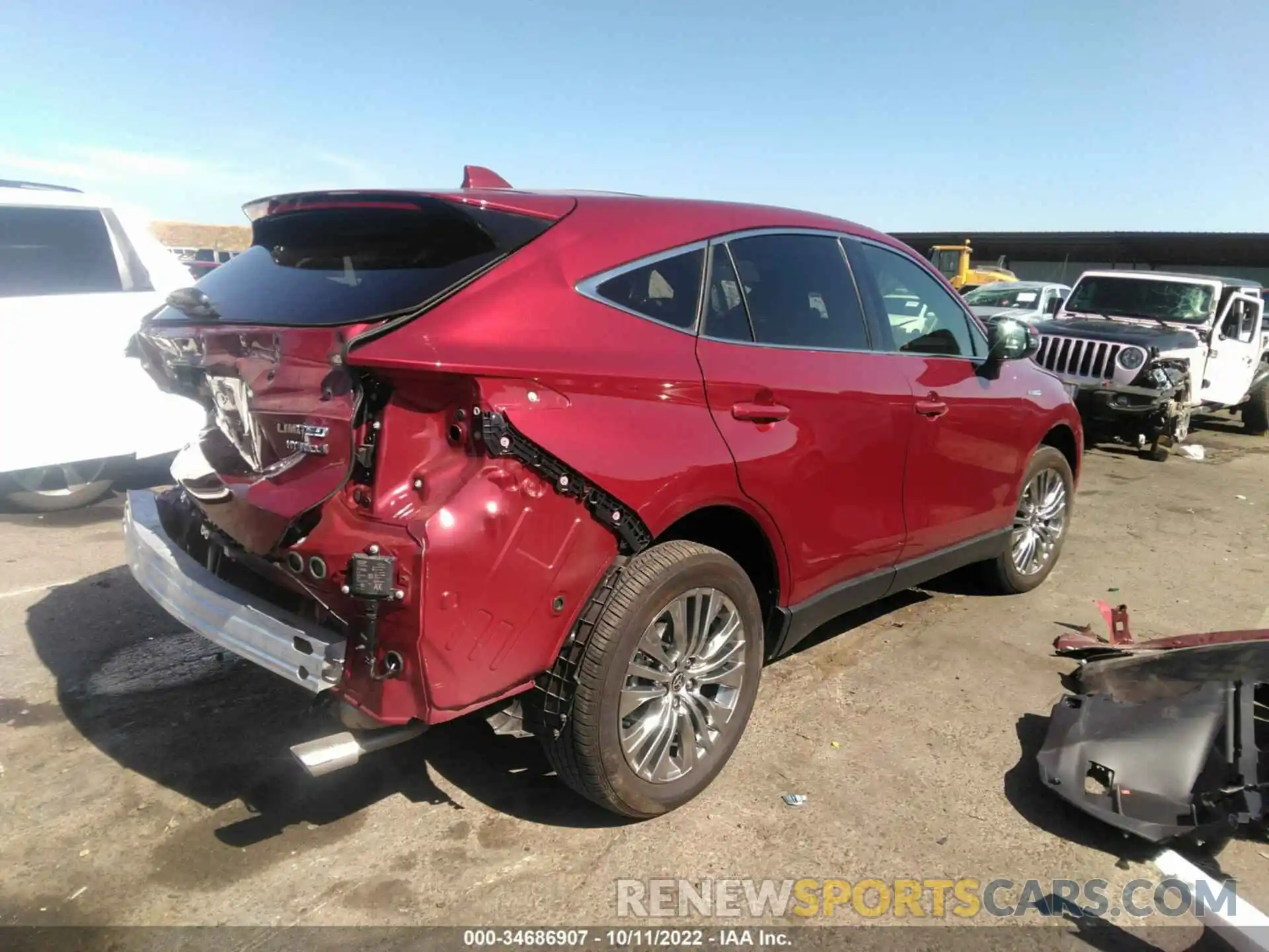 4 Photograph of a damaged car JTEAAAAH3MJ055744 TOYOTA VENZA 2021